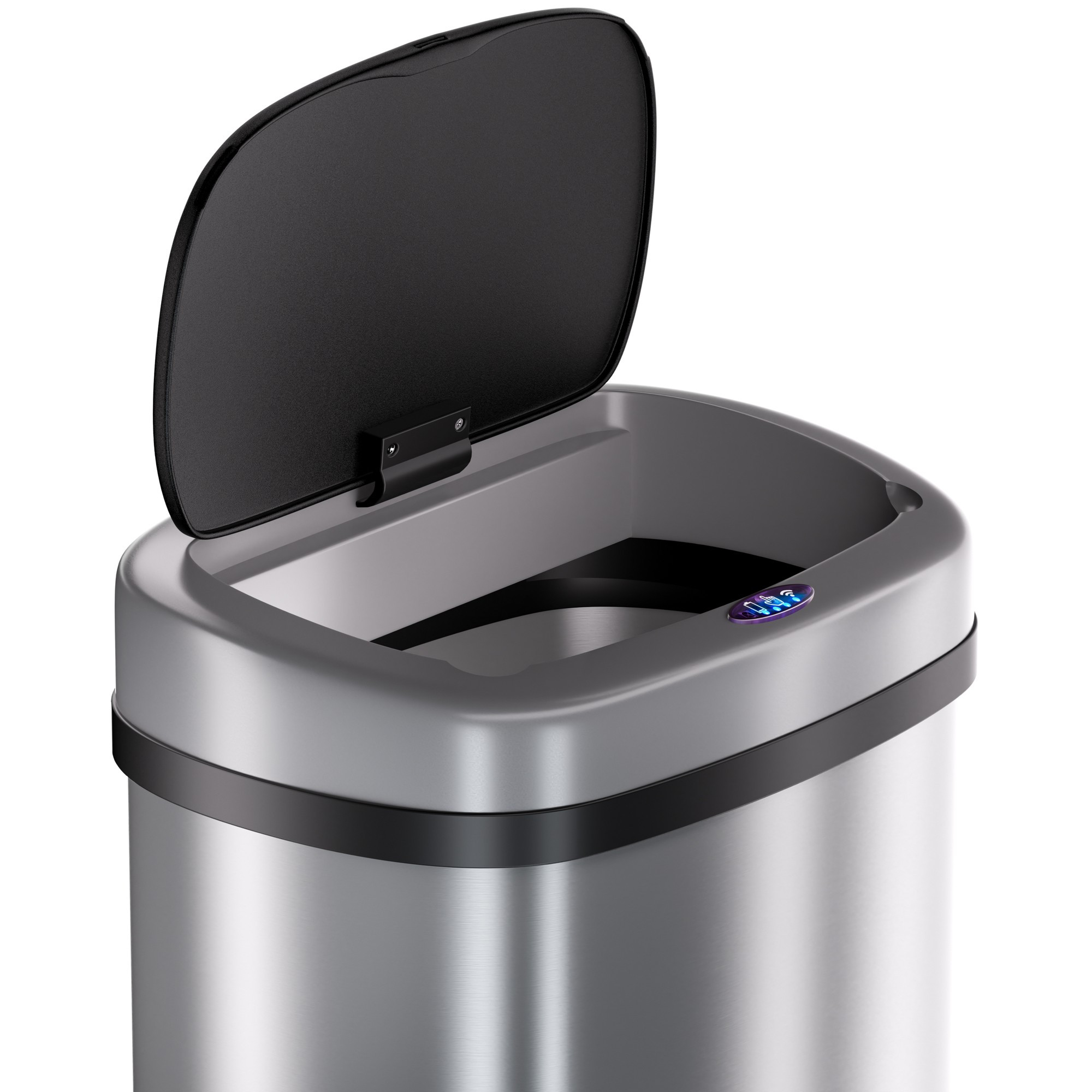 Sensor-Mülleimer, 58 l, Edelstahl, mit Bewegungssensor