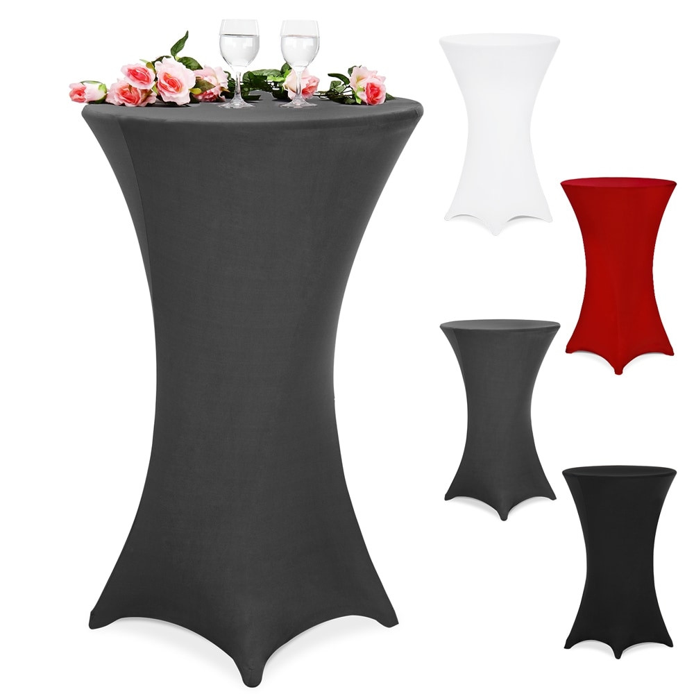 Nappe de table basse, anthracite, 80 cm, tissu extensible