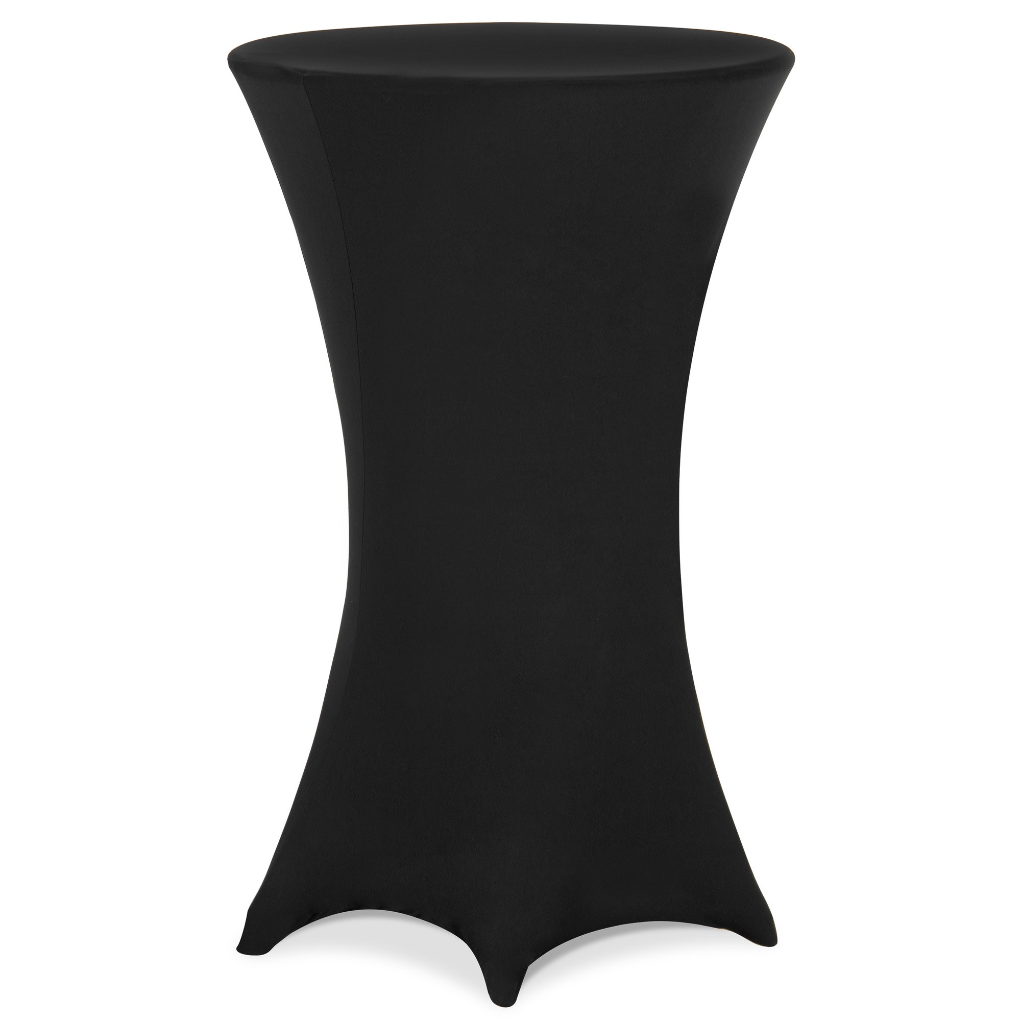 Black Cocktail Table Cover, 60cm Diameter, Polyester Blend