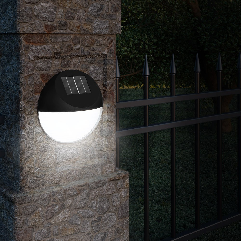LED Solar Wall Lights, 6 Pack, Automatic Dusk Sensor