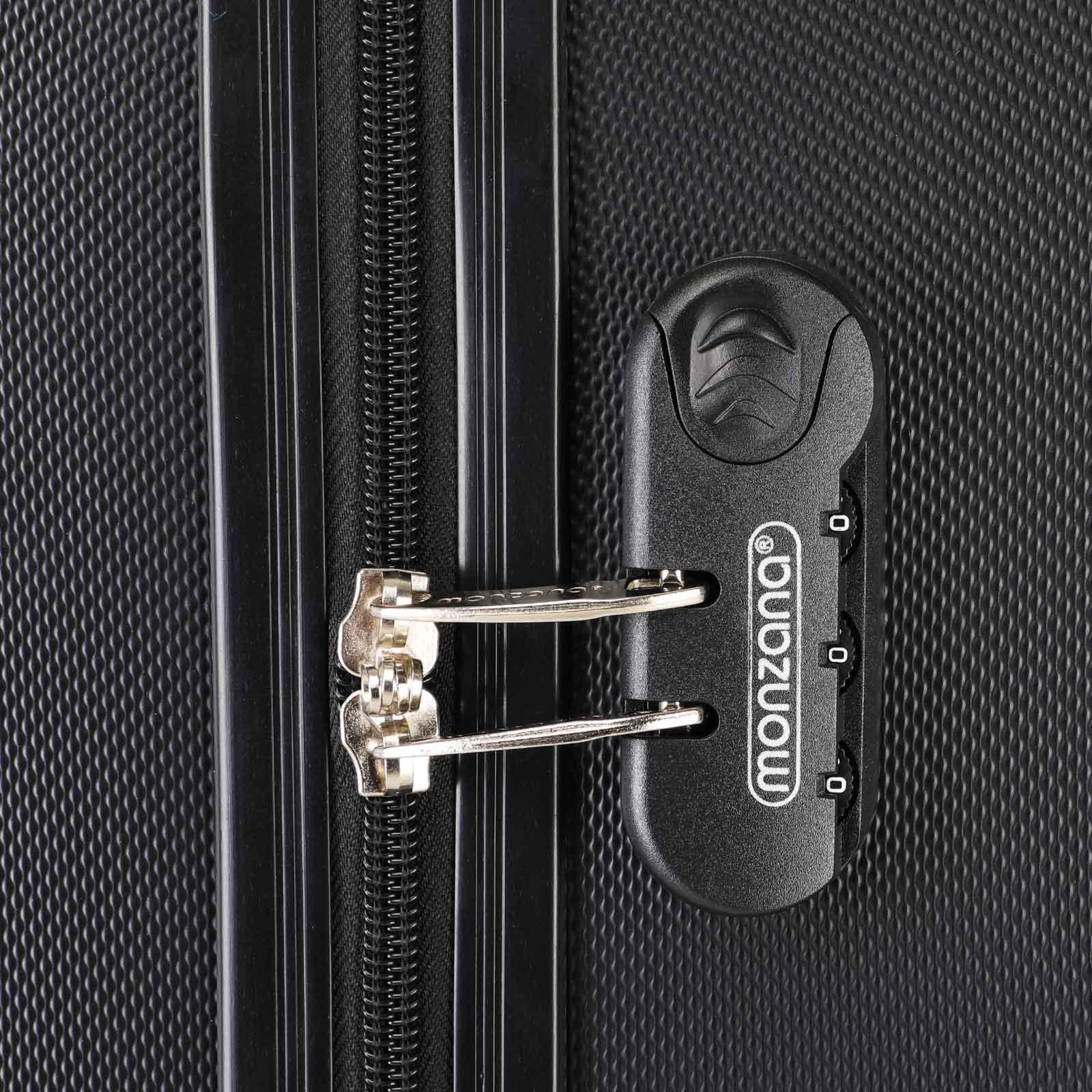 Hard Shell Suitcase, Black, 62L, ABS Plastic