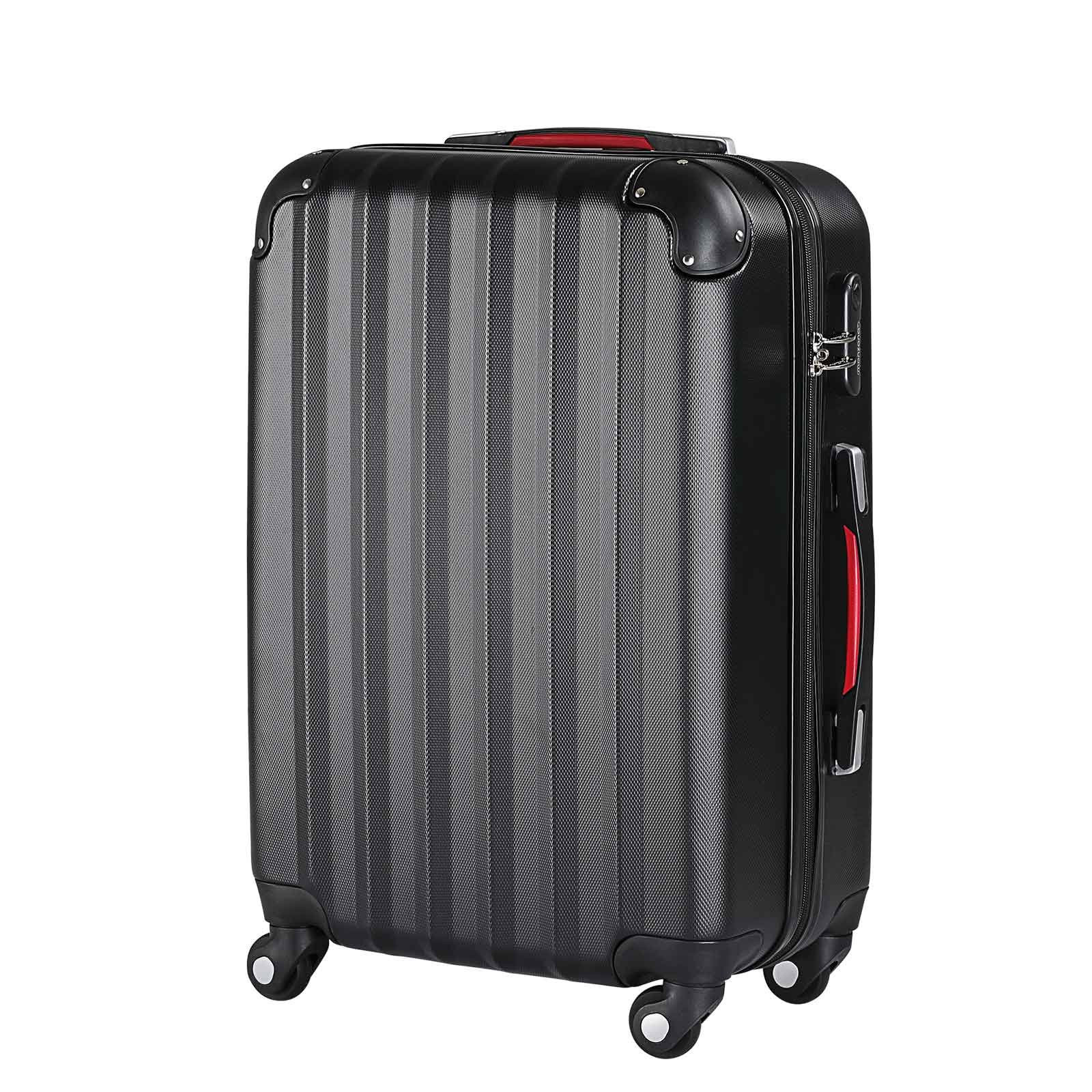Hard Shell Suitcase, Black, 62L, ABS Plastic