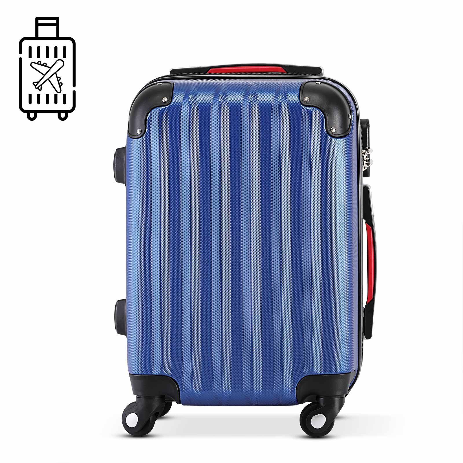 Hard Shell Suitcase, 34L Capacity, Durable ABS, Blue