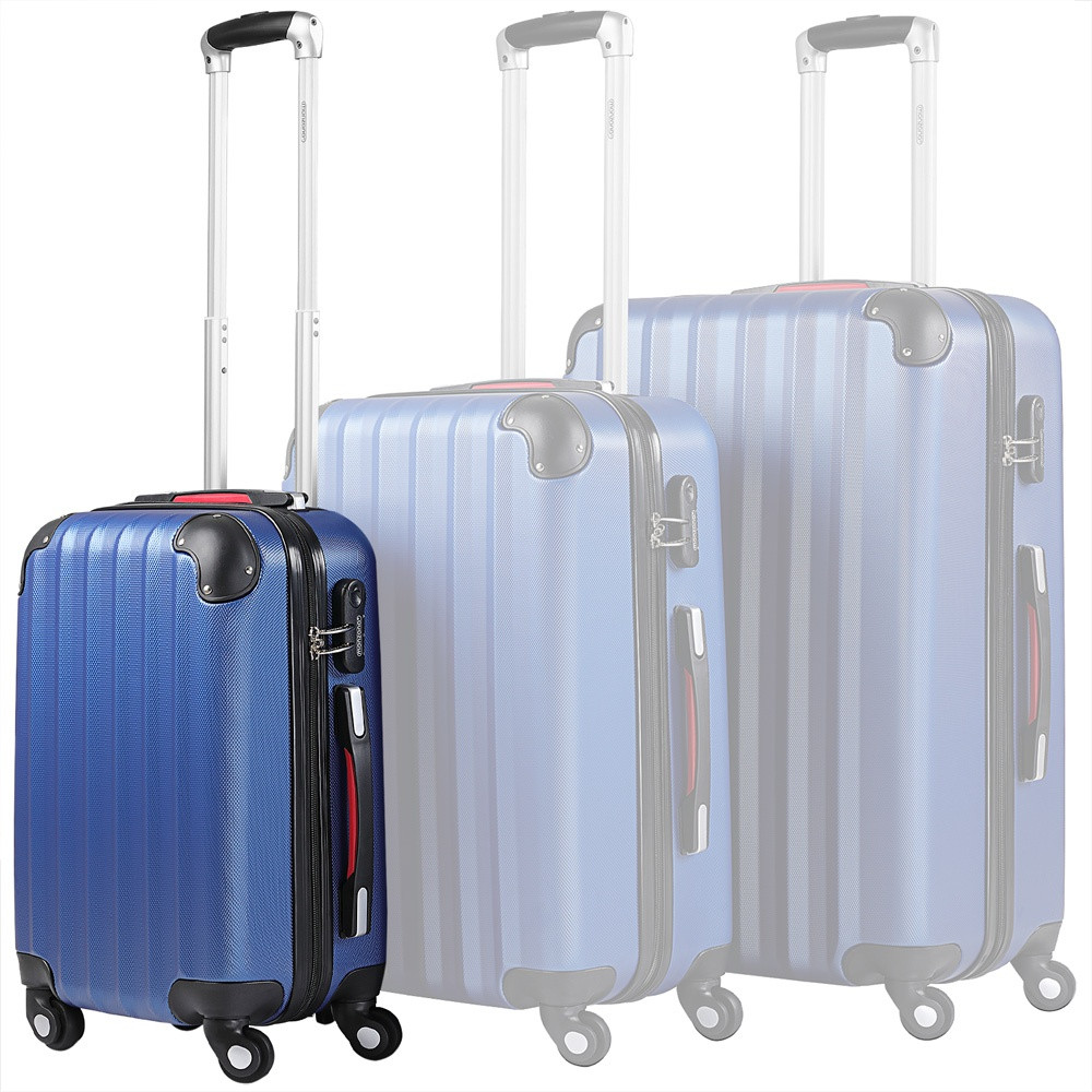 Valigia rigida, capacità 34L, ABS resistente, blu