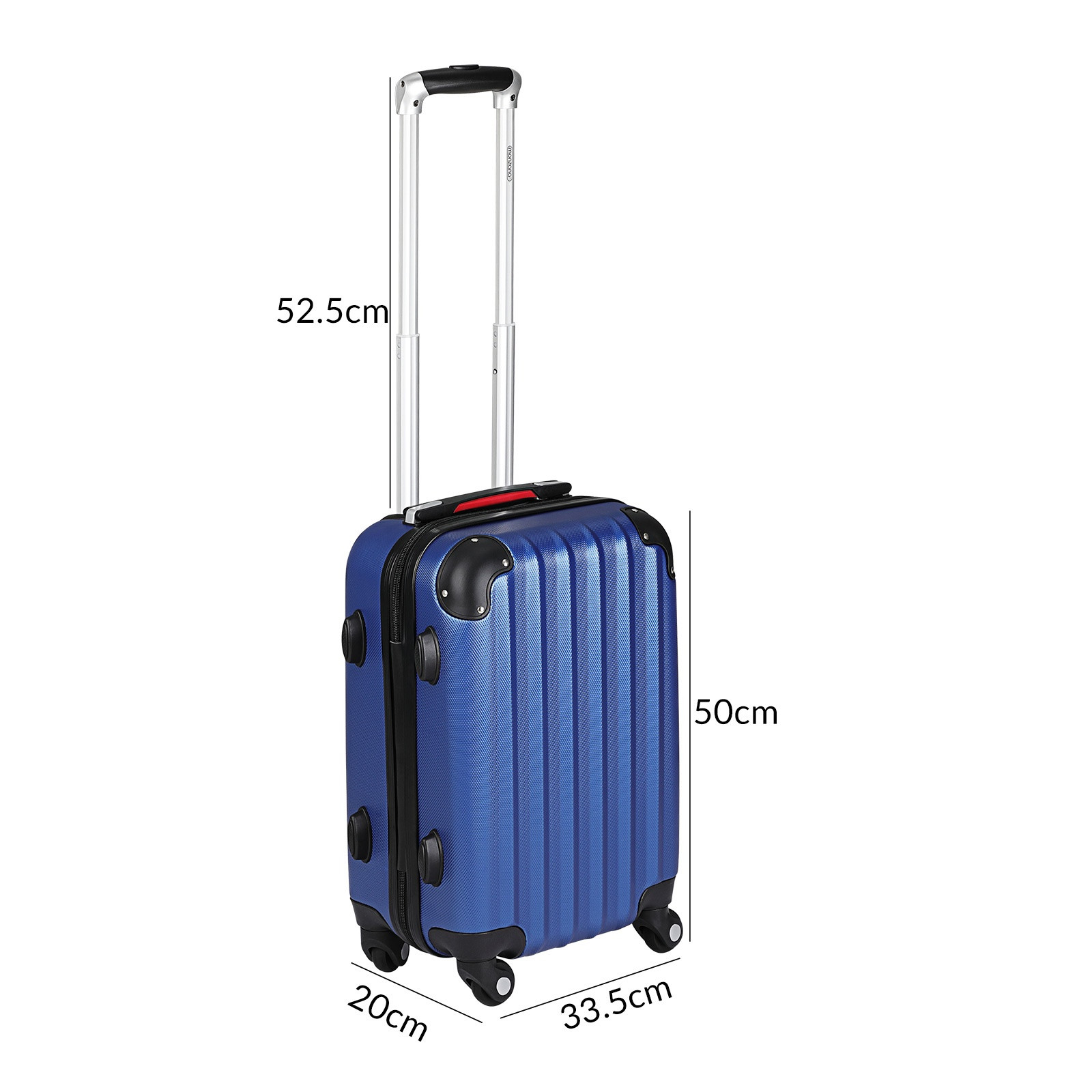 Valigia rigida, capacità 34L, ABS resistente, blu