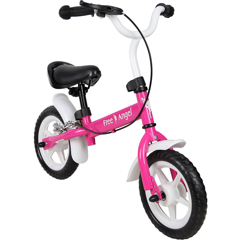 Bicicleta de equilíbrio infantil rosa de 10 polegadas, com assento ...
