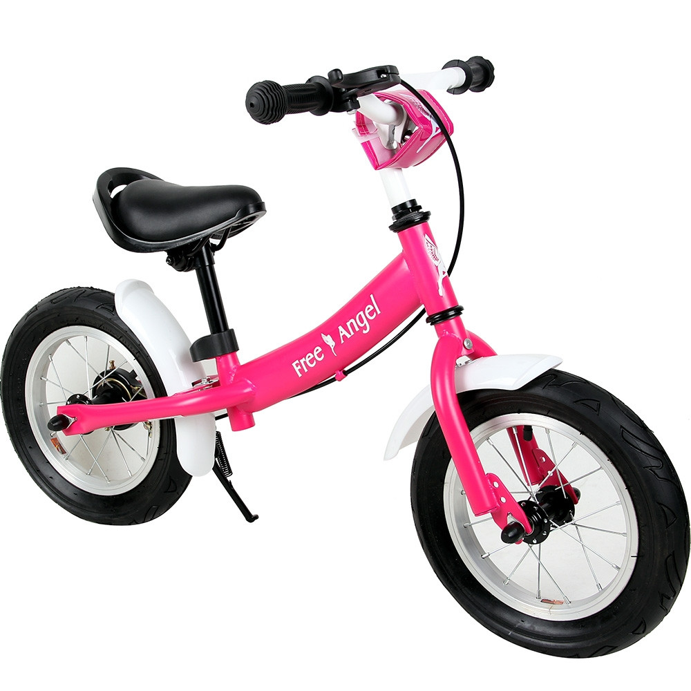 Bicicleta de equilíbrio rosa de 12 polegadas com assento ajustável,...