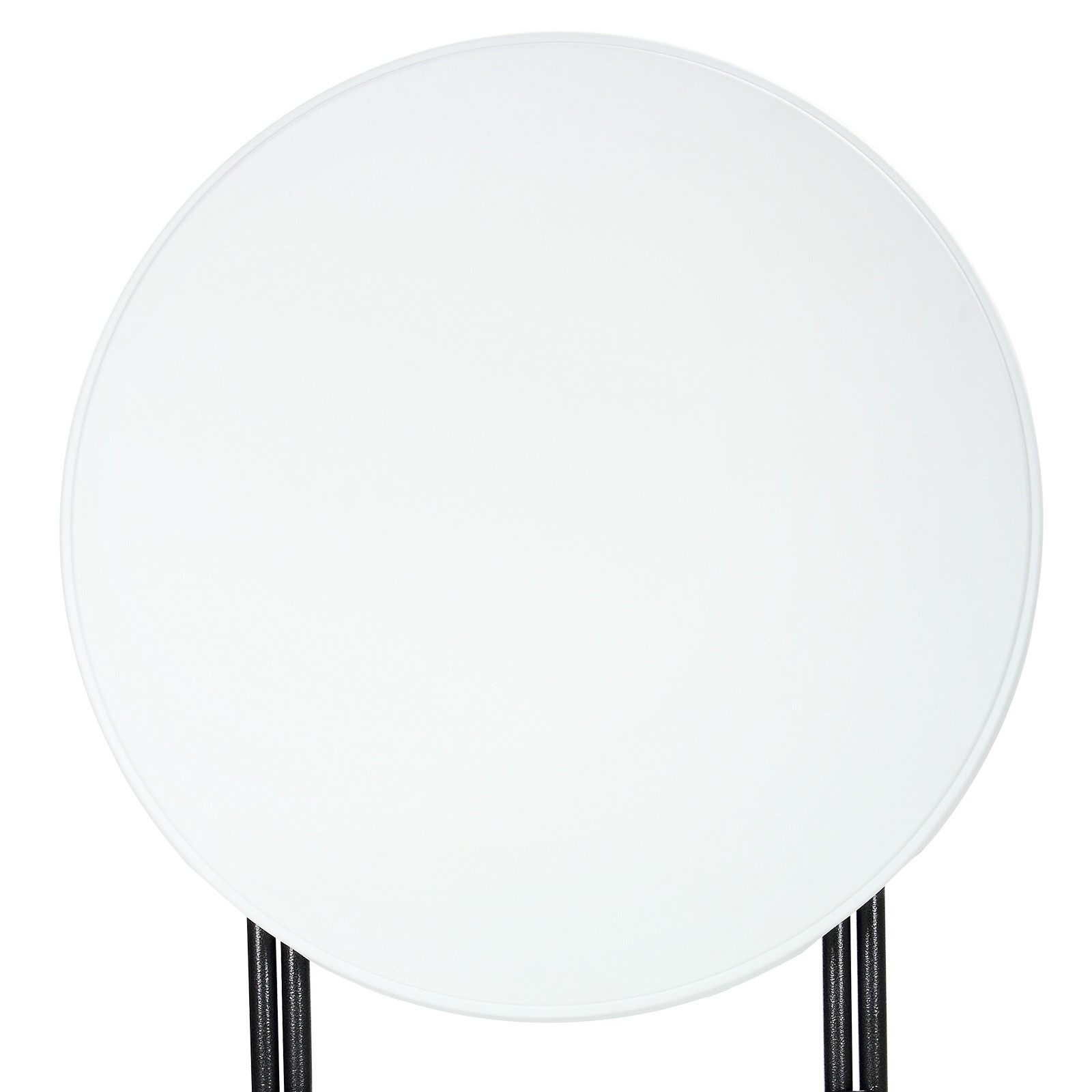 Foldable Bar Table, White, 110x75 cm, Metal Frame