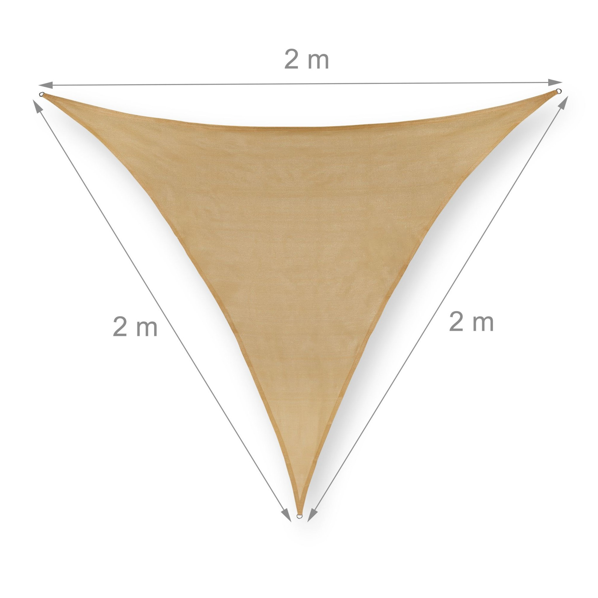 Vela de sombreamento triangular em HDPE – Proteção UV, resistente à...