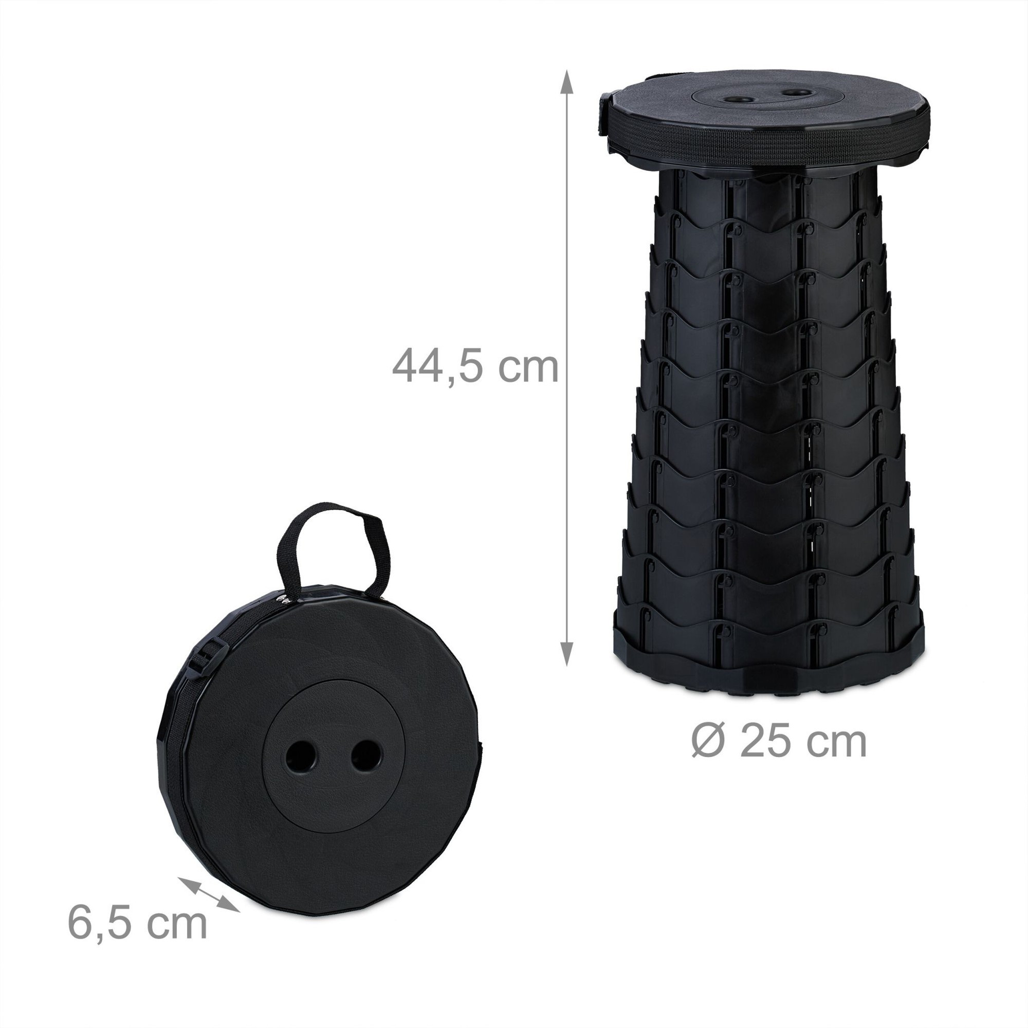 Klappbare Campinghocker, verstellbar, 2er-Set