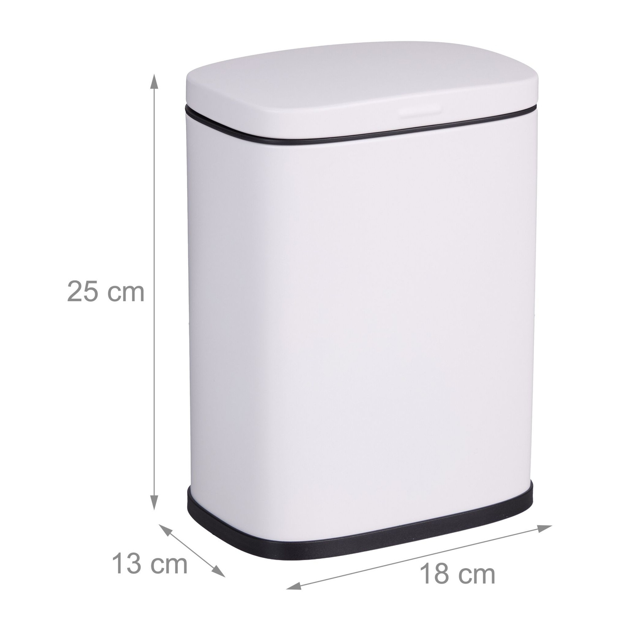 Wall-Mounted Bathroom Bin, 3L, Soft-Close Lid