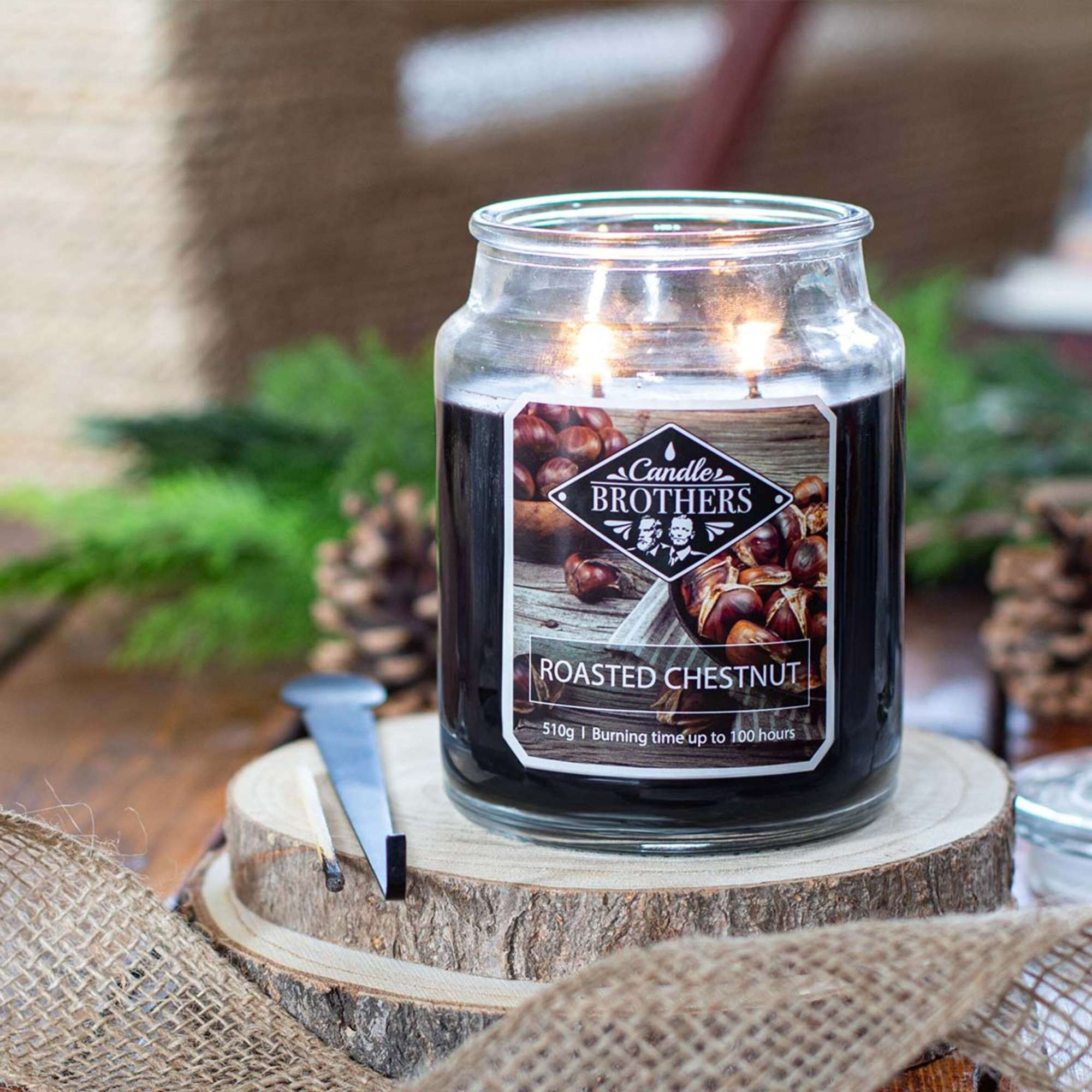 Scented Candle with Two Wicks for Relaxation & Ambiance