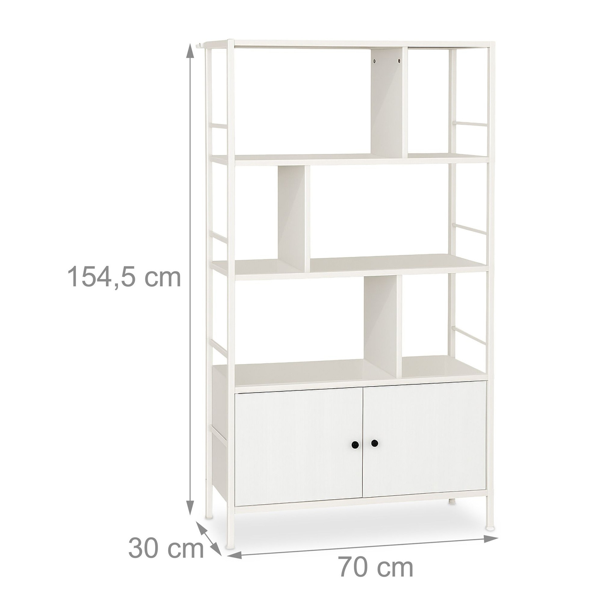 Libreria con contenitore – 3 ripiani, mobile base