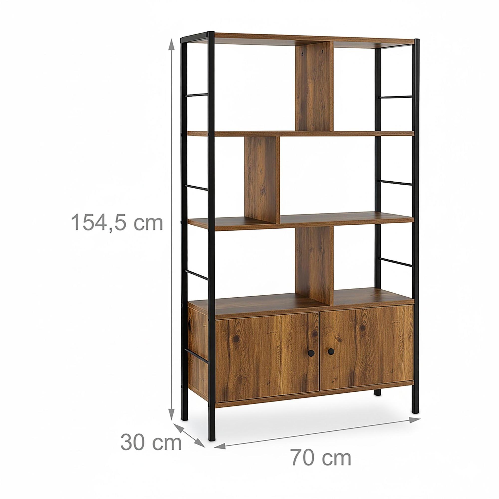 Libreria con contenitore – 3 ripiani, mobile base