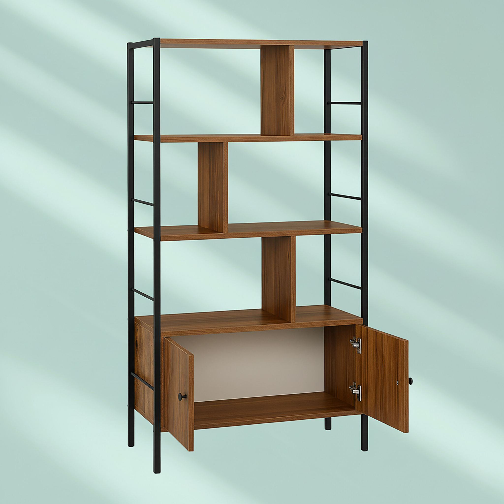 Libreria con contenitore – 3 ripiani, mobile base