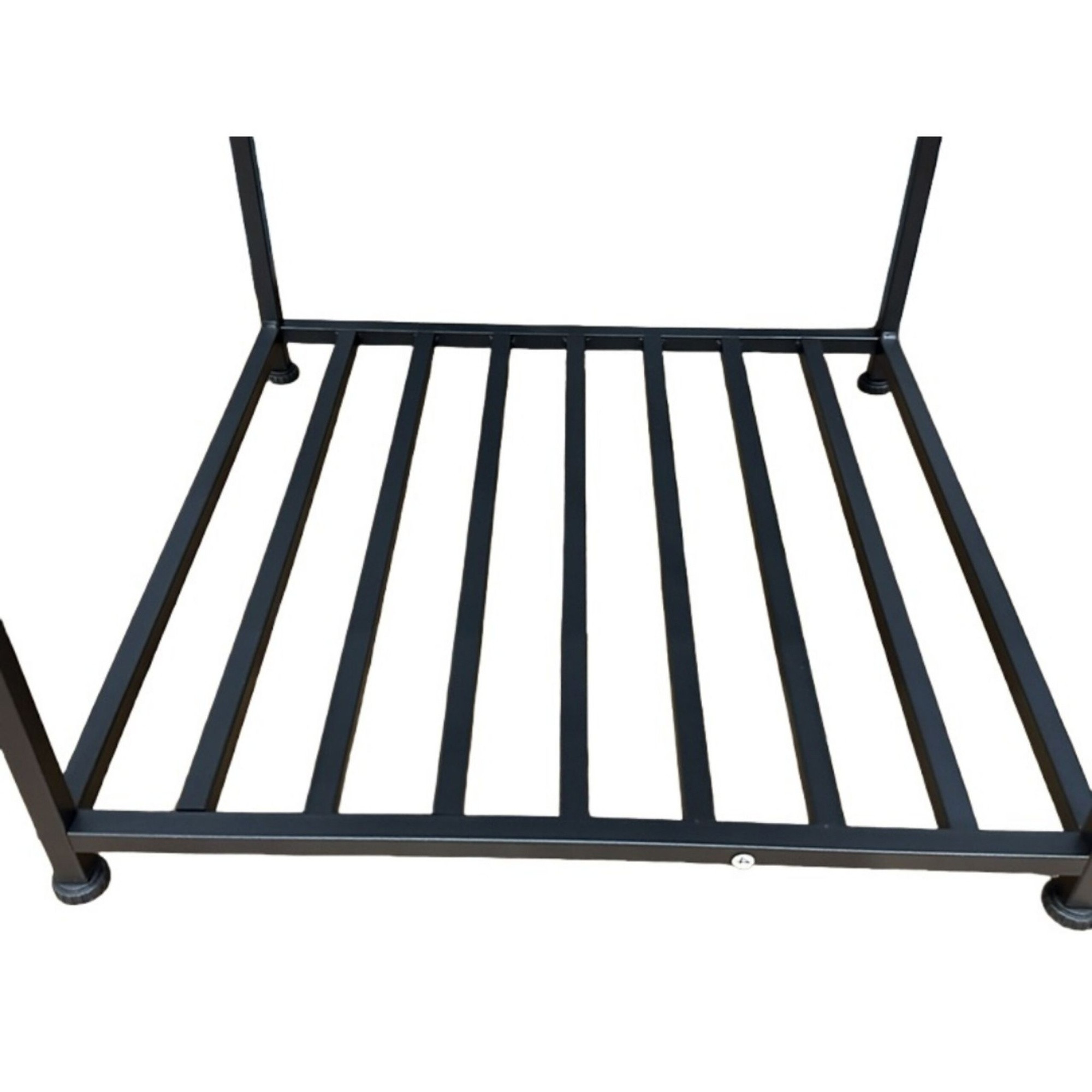 Industrial Square Side Table with Mesh Shelf