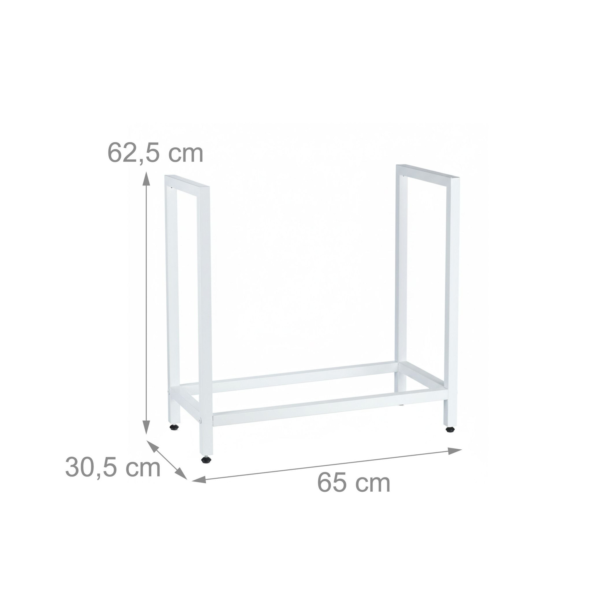 Porte-bûches en fer, design compact