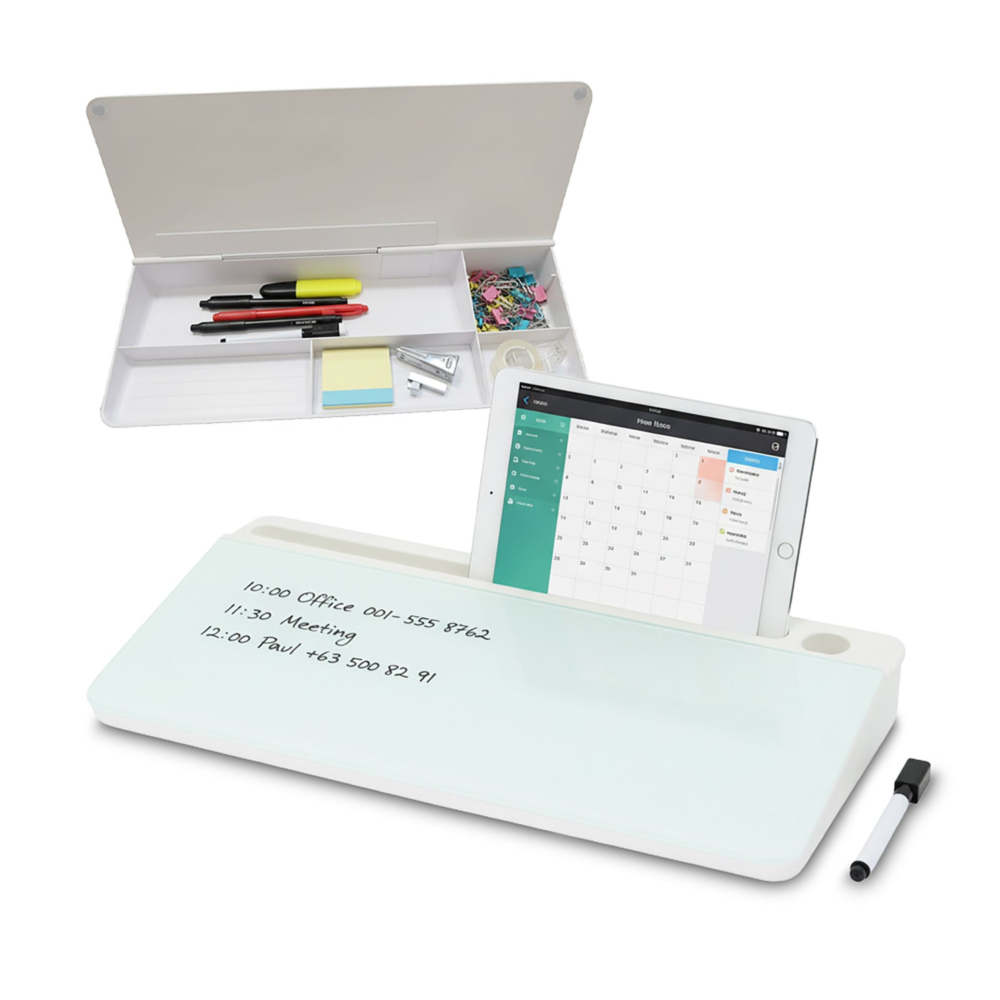 Organizer da scrivania con bacheca e 5 scomparti
