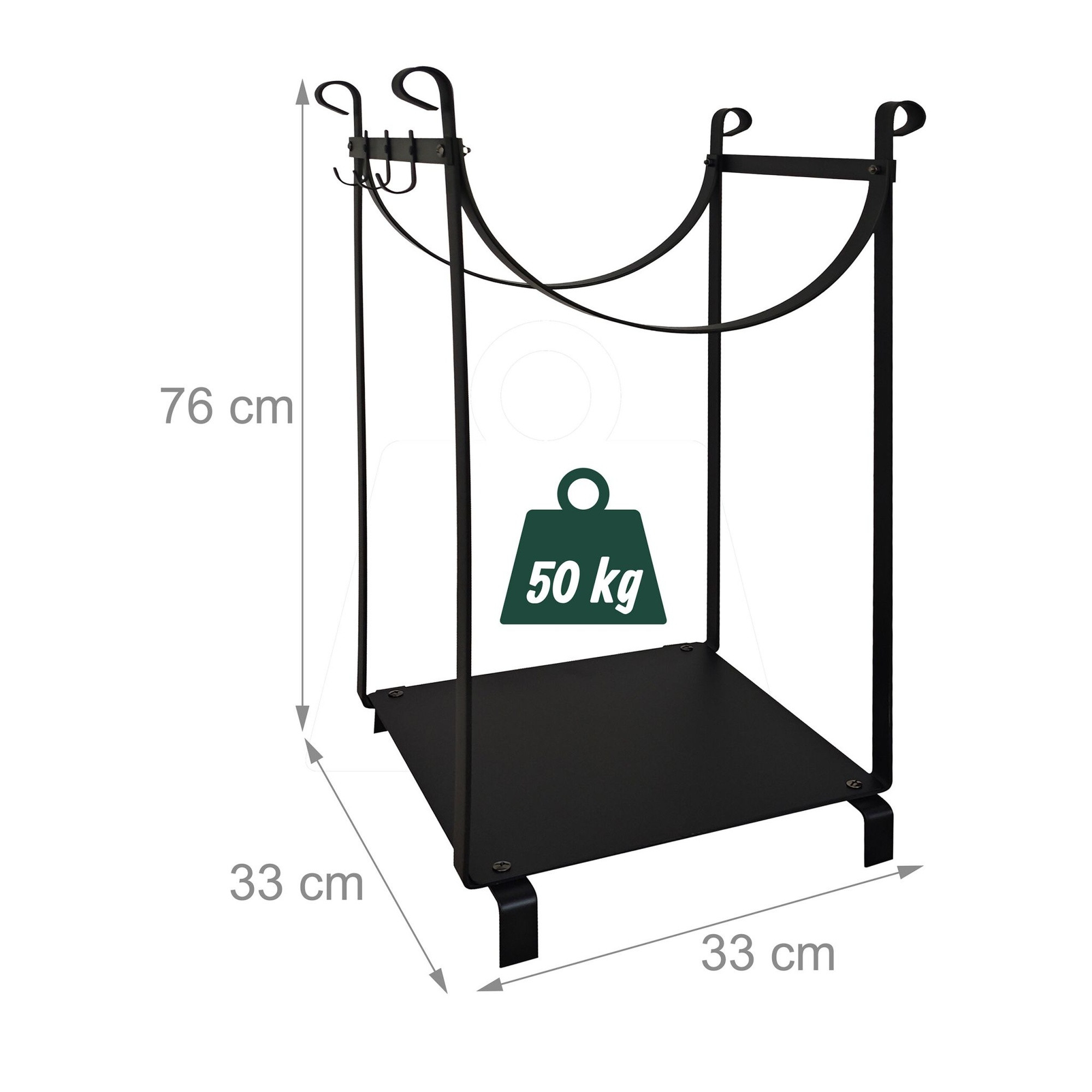 Range-bûches avec accessoires de cheminée – Solution de rangement i...