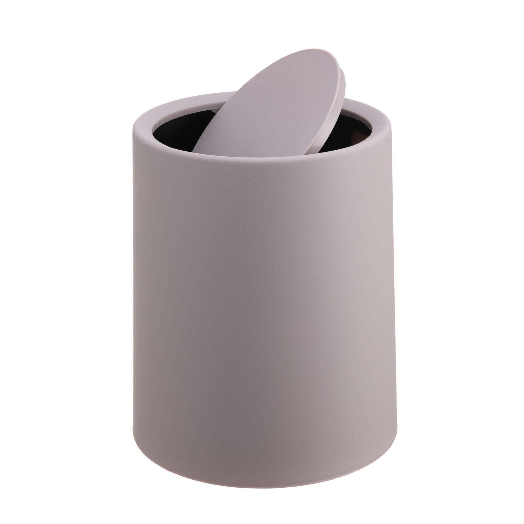 Bathroom Bin with Swing Lid, 6L Plastic