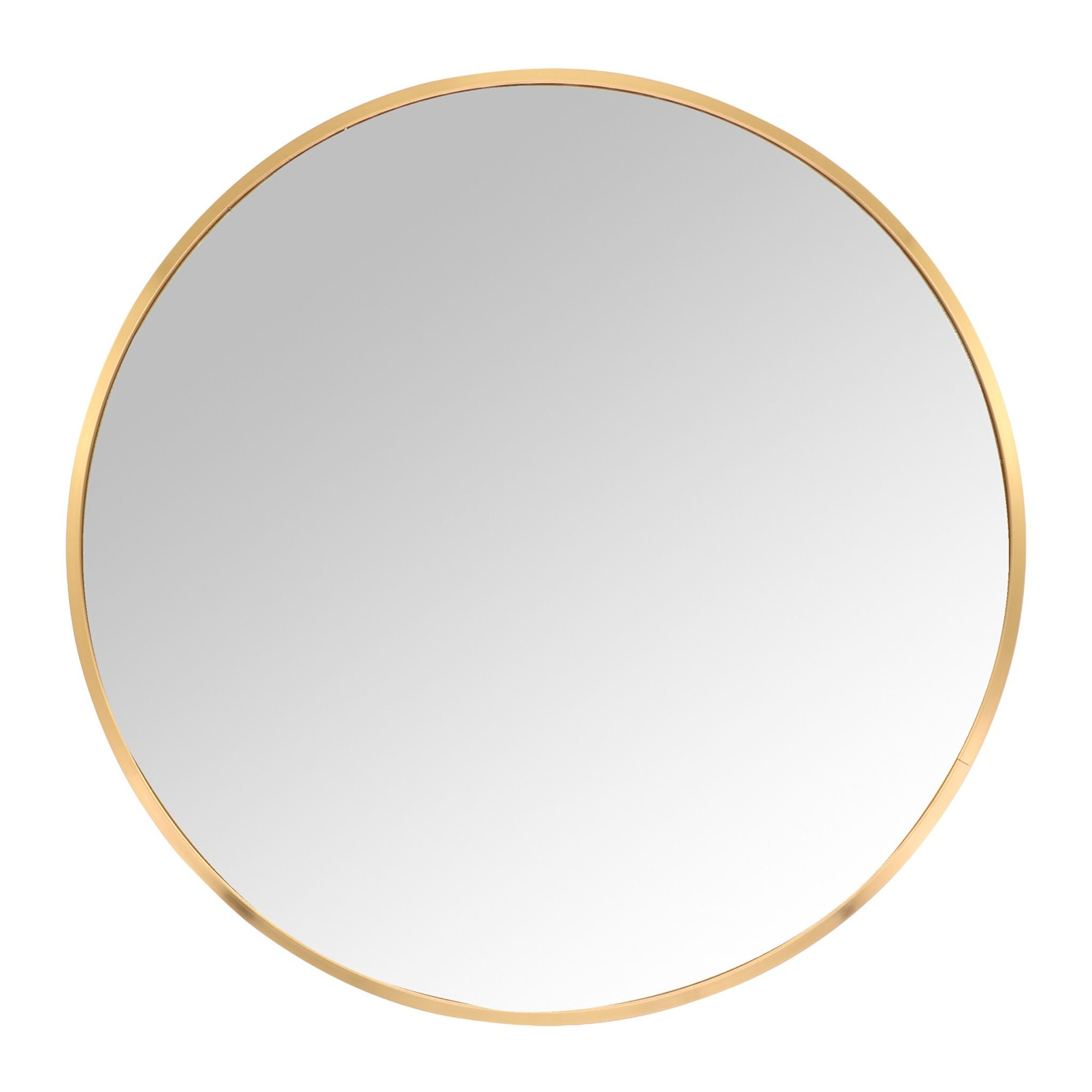 Round Wall Mirror with Metal Frame – Decorative & Functional