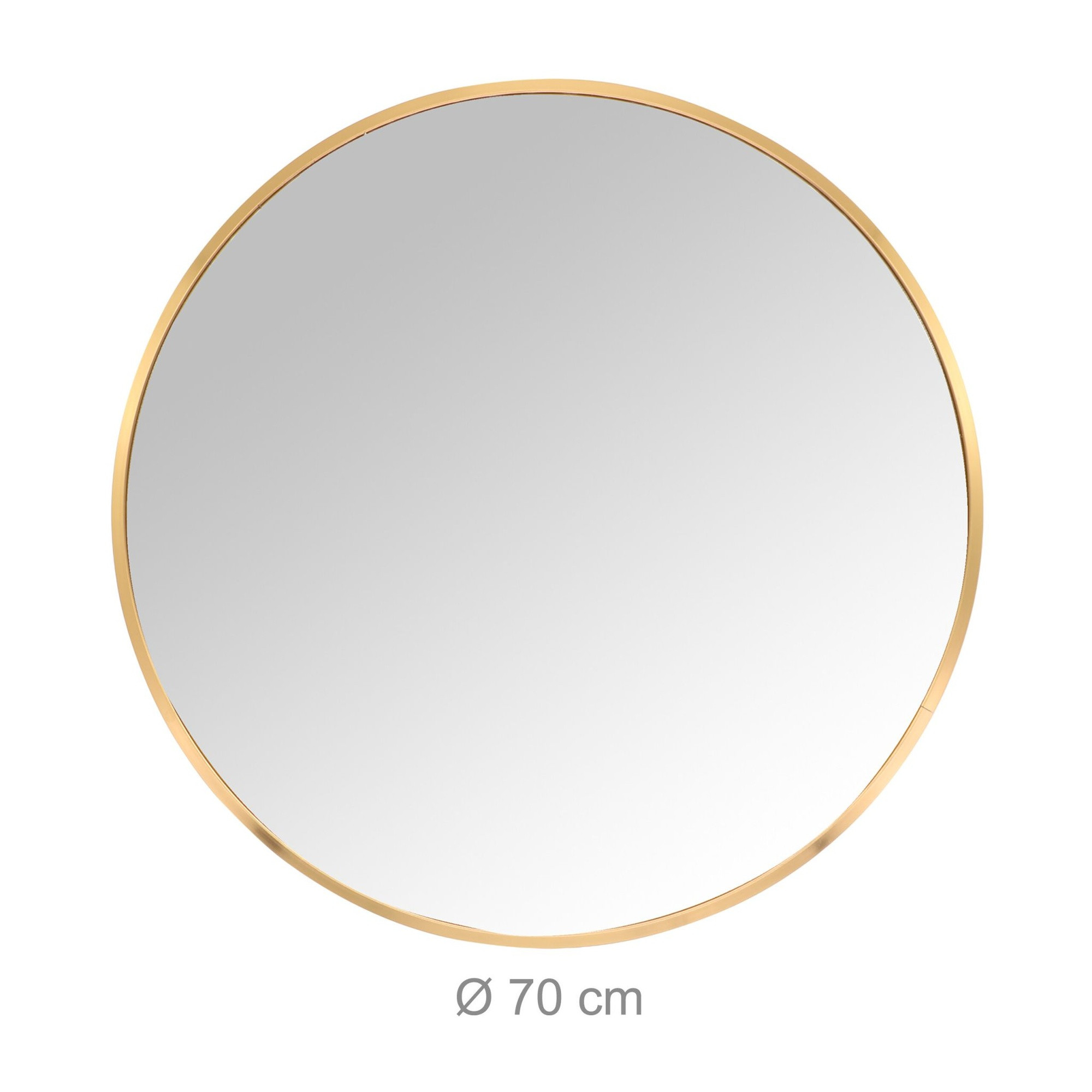 Round Wall Mirror with Metal Frame – Decorative & Functional