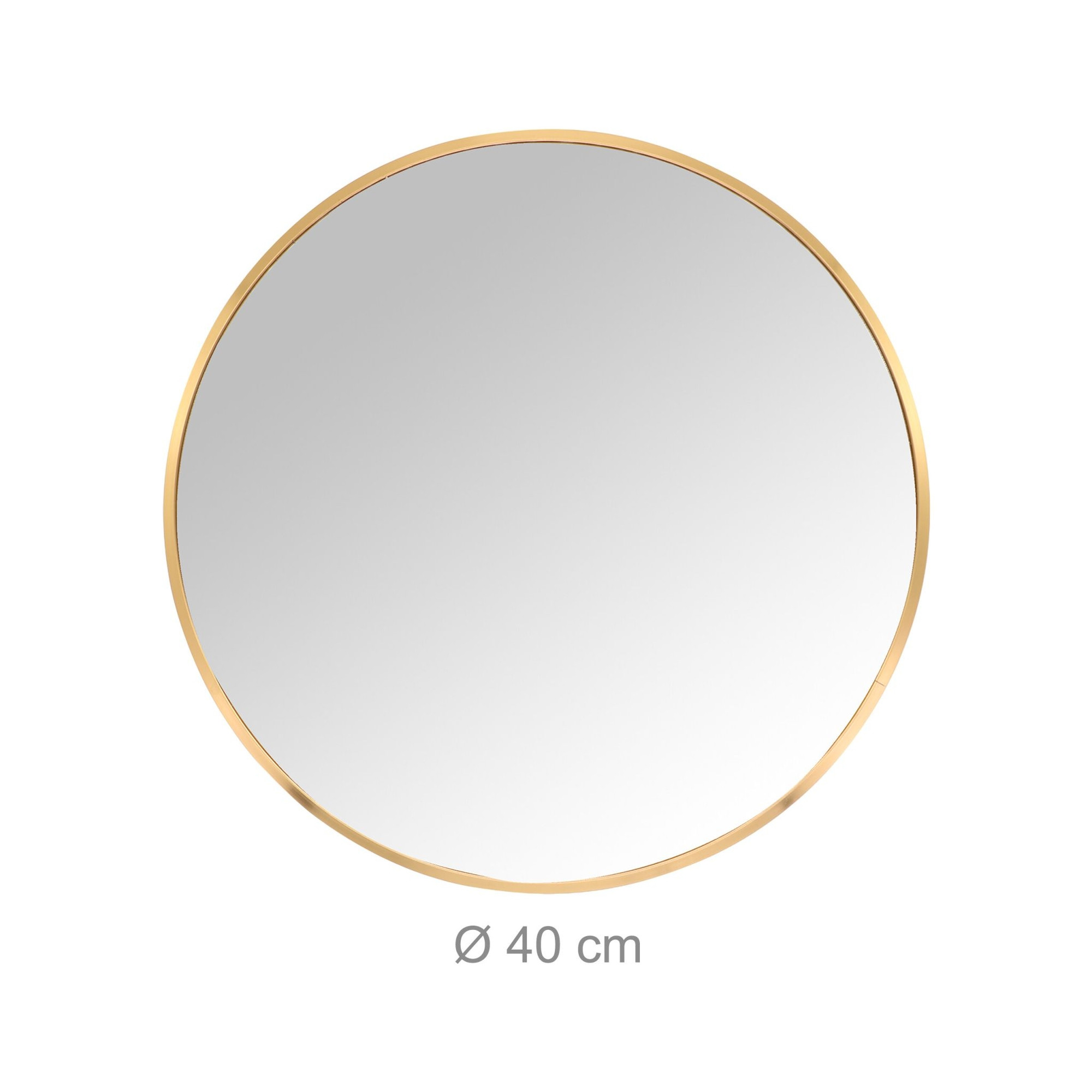 Round Wall Mirror, Metal Frame, Decorative & Functional