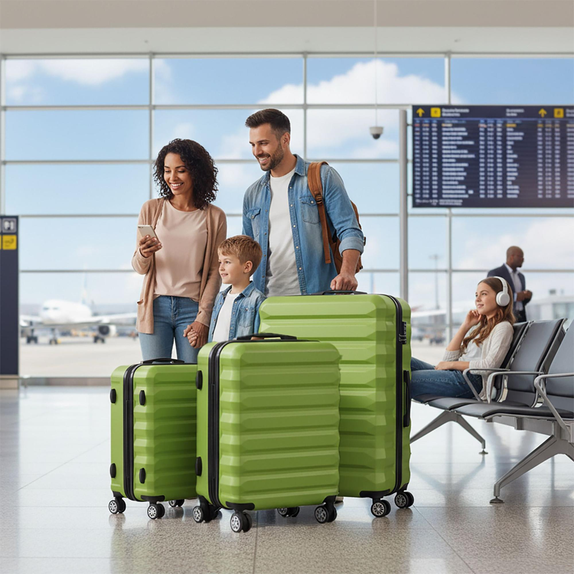 Ensemble de 3 valises rigides à roulettes