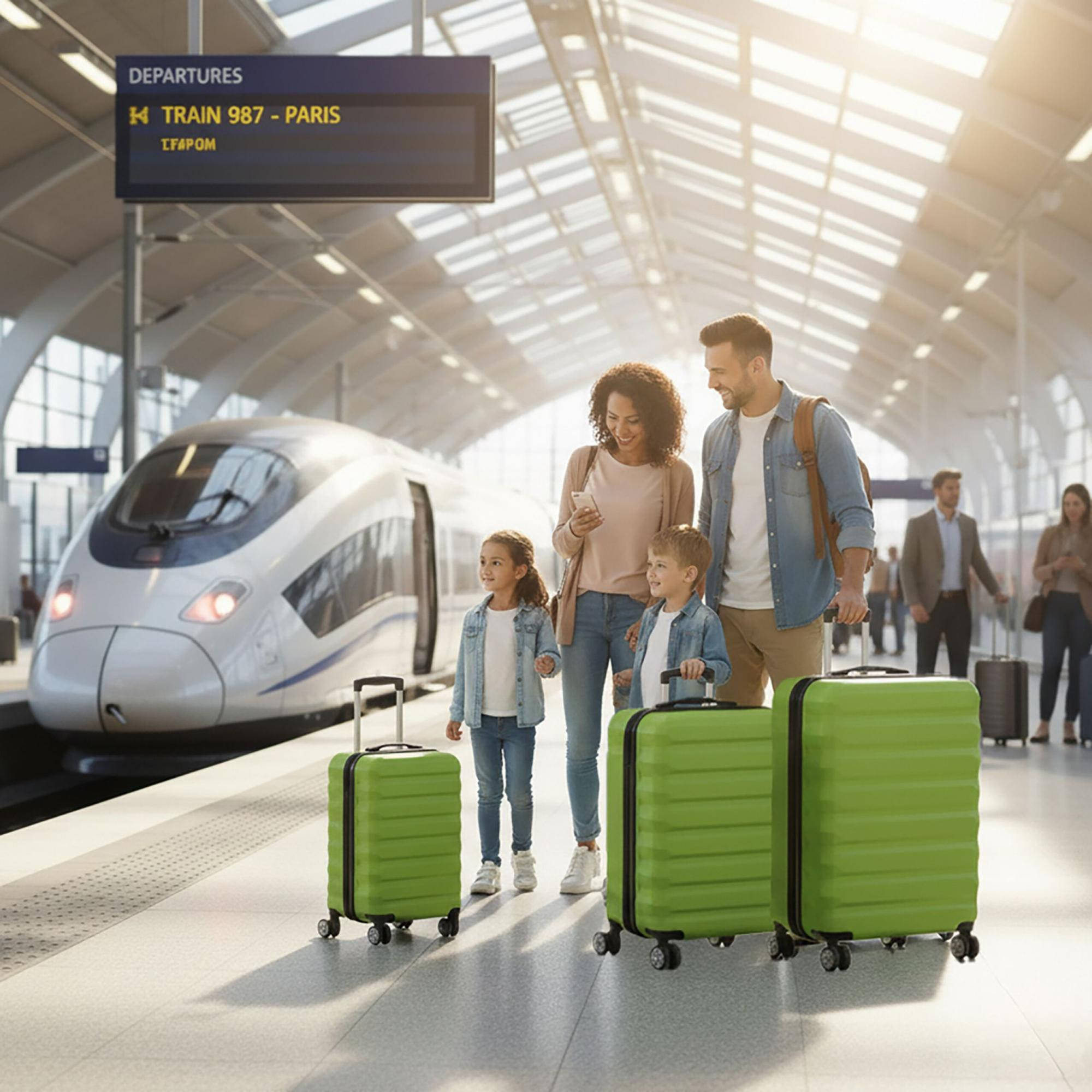 Ensemble de 3 valises rigides à roulettes