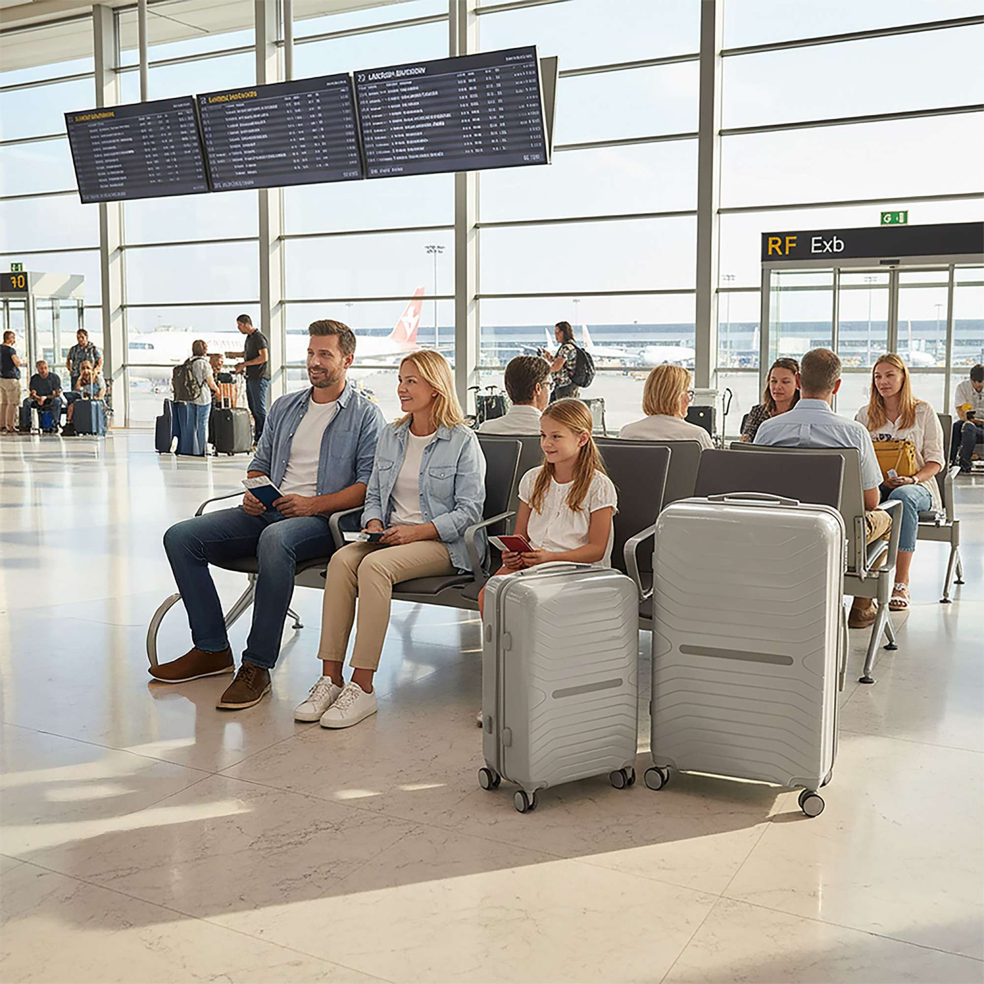 Ensemble de 2 valises rigides avec serrure TSA