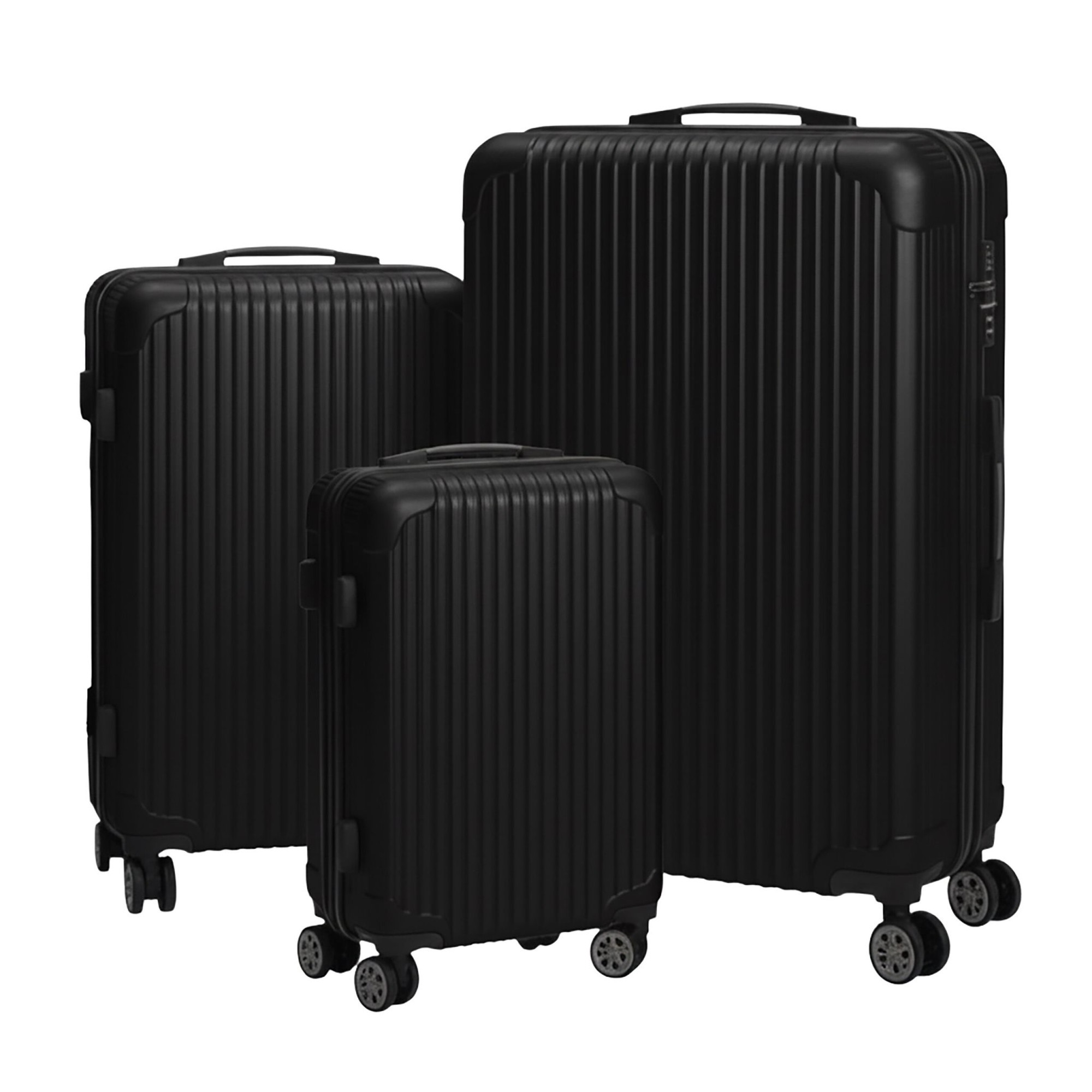 Ensemble de 3 valises rigides à roulettes multidirectionnelles