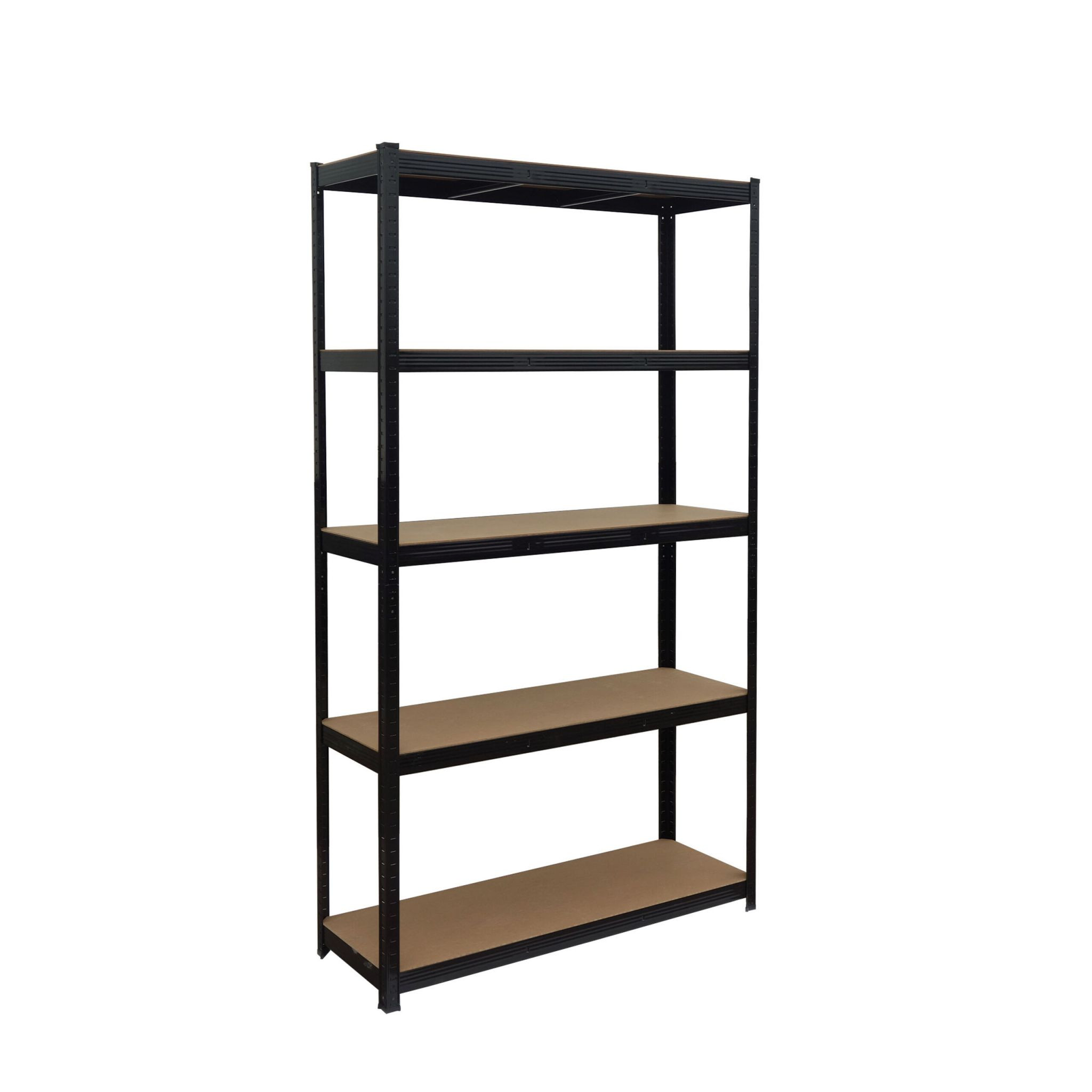 Heavy-Duty 5-Shelf Rack, Adjustable, Black