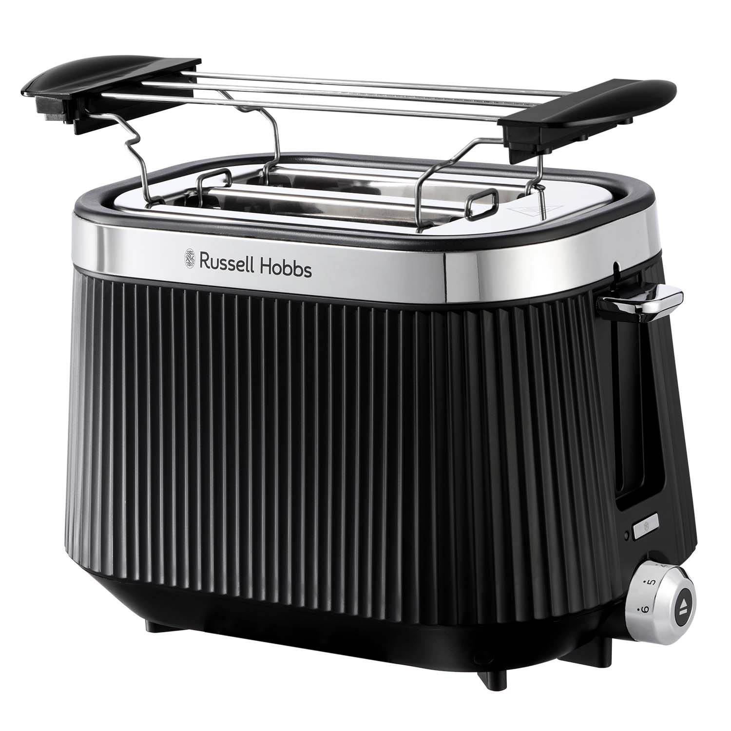 Toaster, 2-Slice, Black, Compact Design