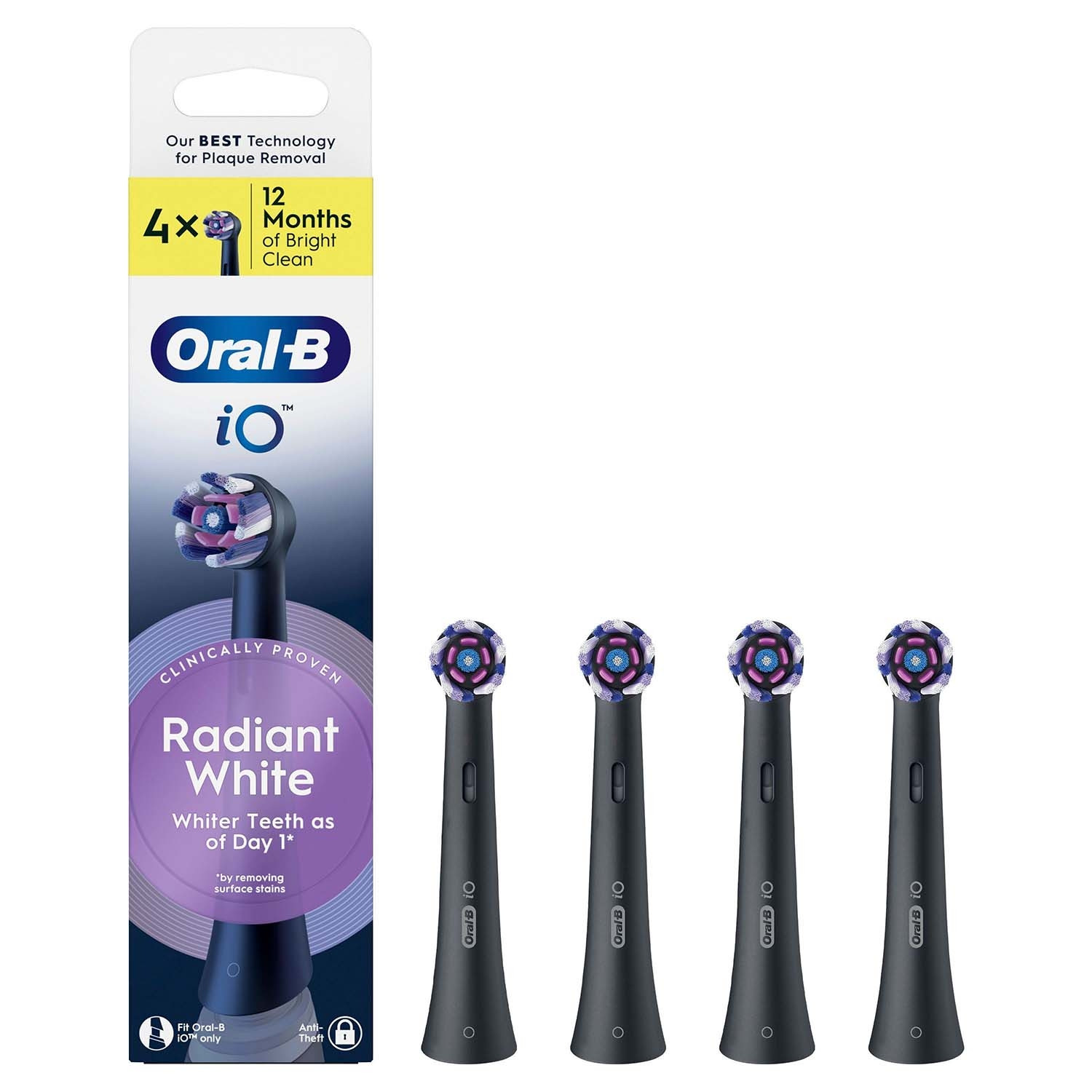 Zahnbürstenköpfe, strahlend weiß, 4er-Pack