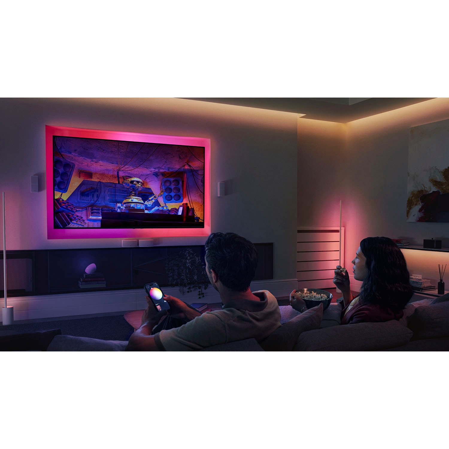 LED-lichtstrip, wit met kleurverloop, 3 meter lang