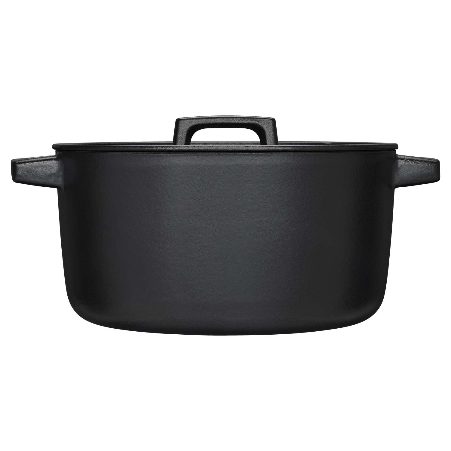 Casserole émaillée avec couvercle, capacité de 4 L