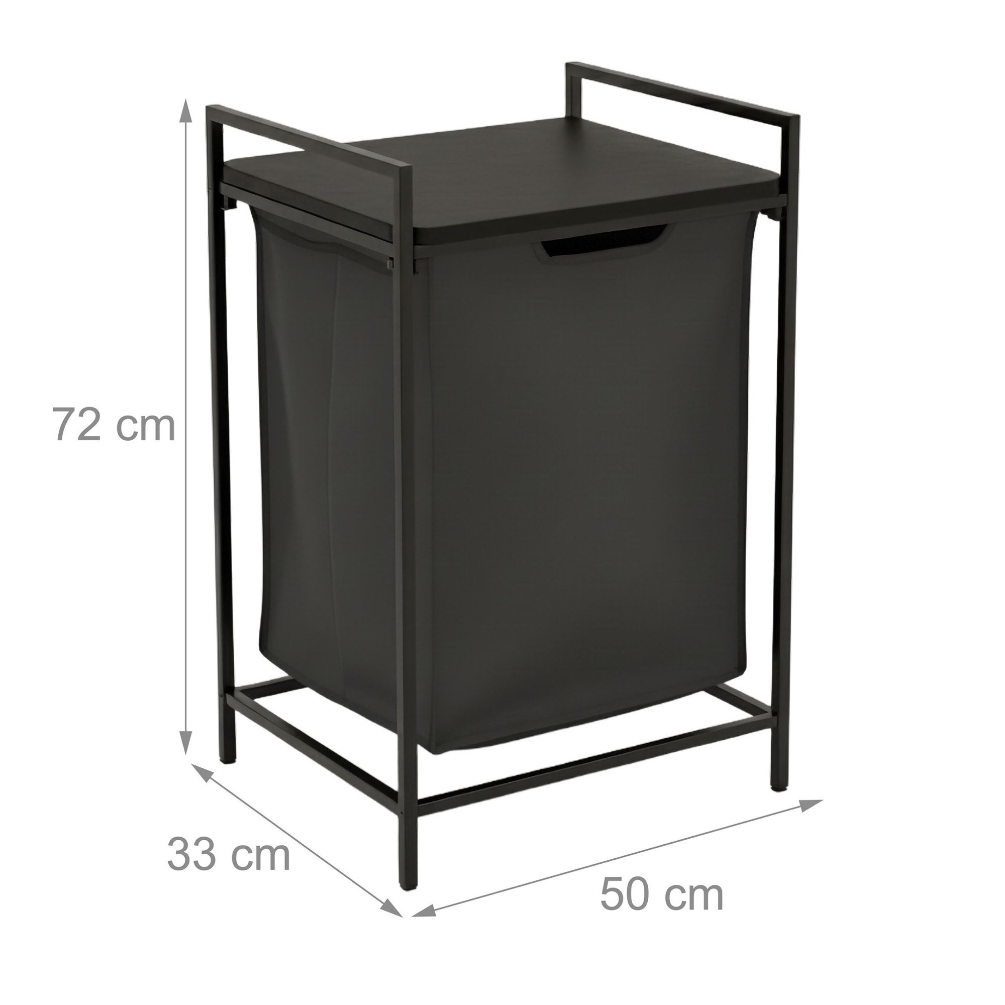 Laundry Hamper with Shelf and Removable Liner