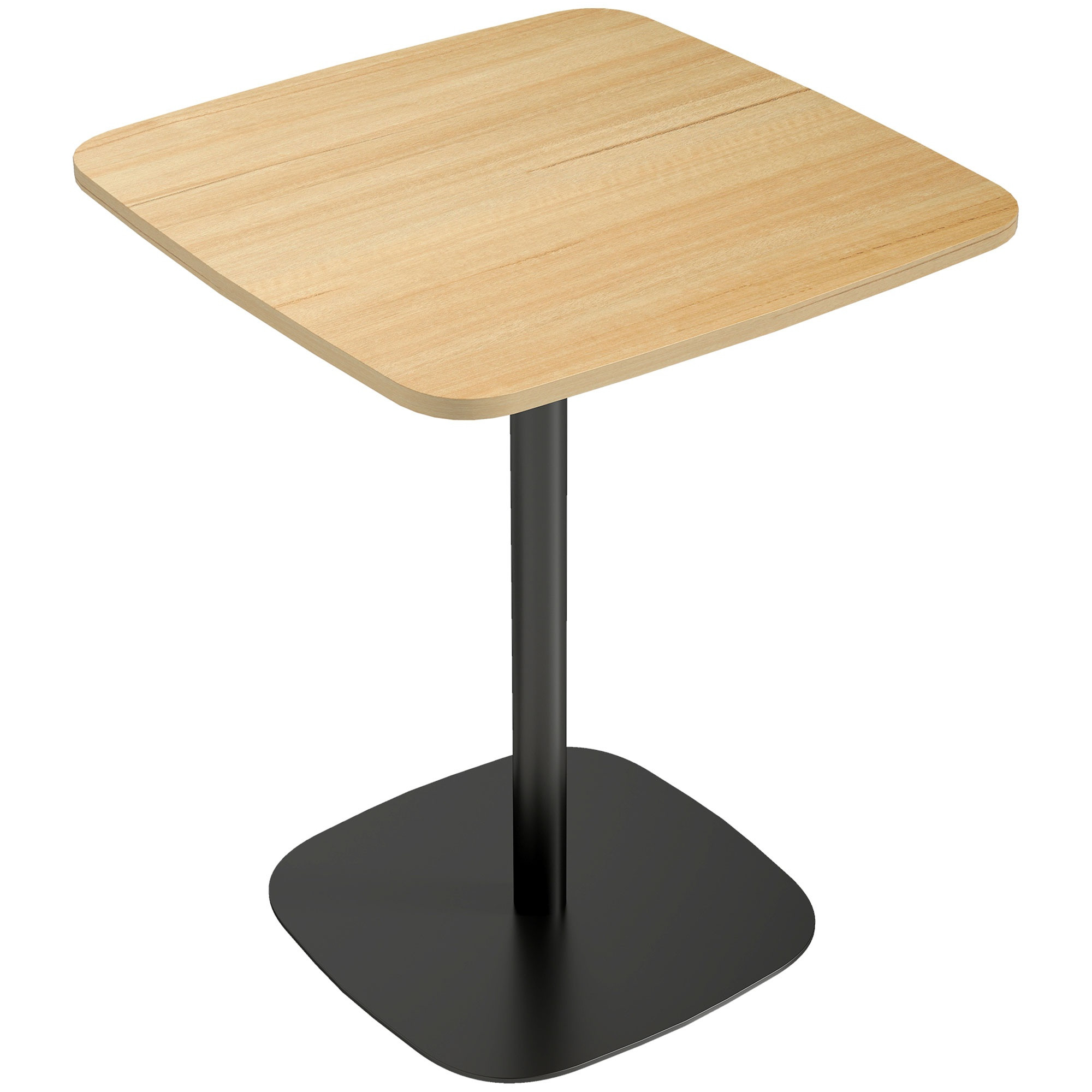 Small Dining Table, 60 cm Square, MDF Top, Steel Base