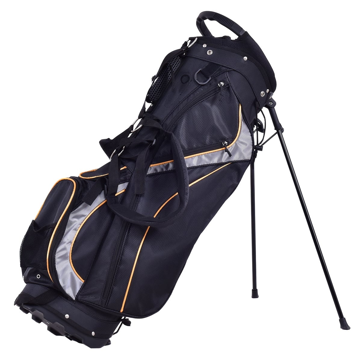 Bolsa de golfe de 9 polegadas em nylon, preta, leve e ideal para vi...