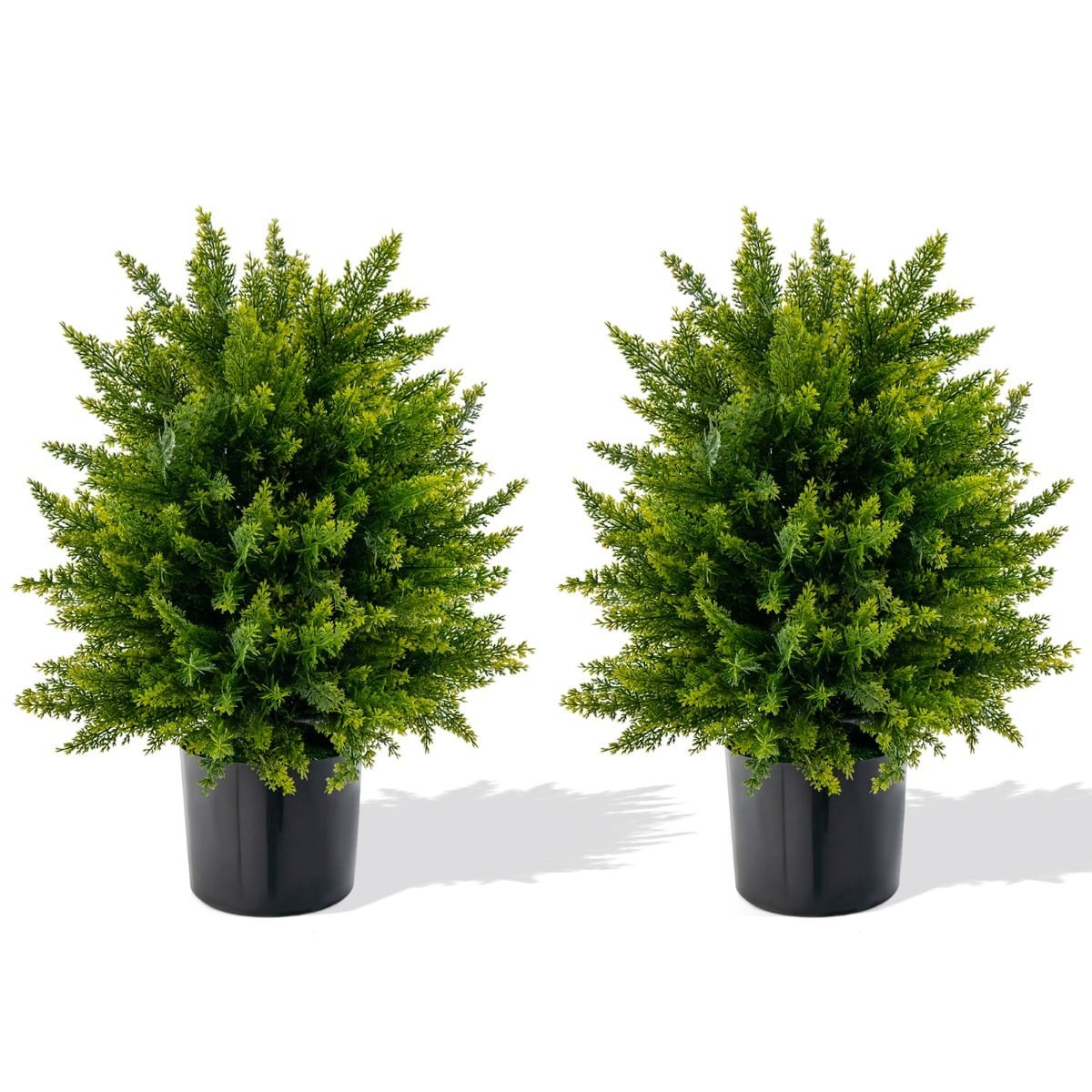 Artificial Cedar Topiary Trees, 2-Pack, 55 cm, UV Resistant