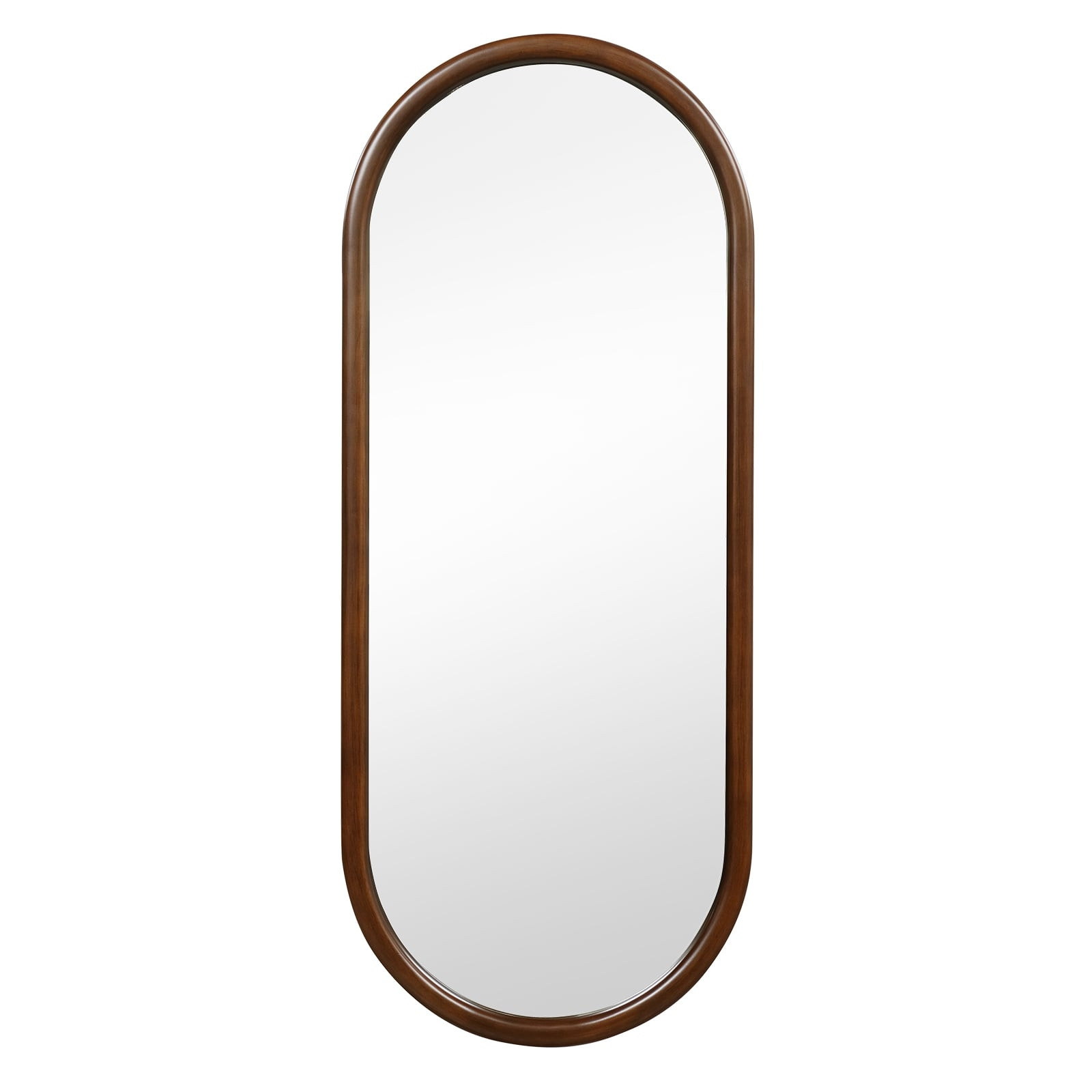 Oval Wall Mirror, 110x45 cm, Solid Wood Frame