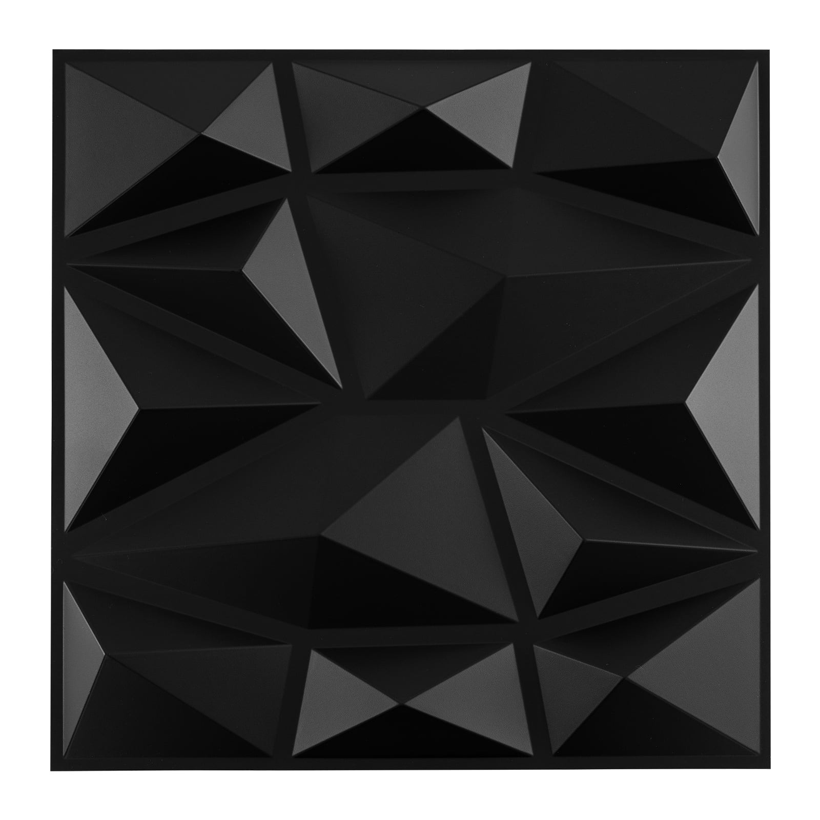 3D Wall Panels, Black Diamond Pattern, 100 Pack, 9m² Coverage