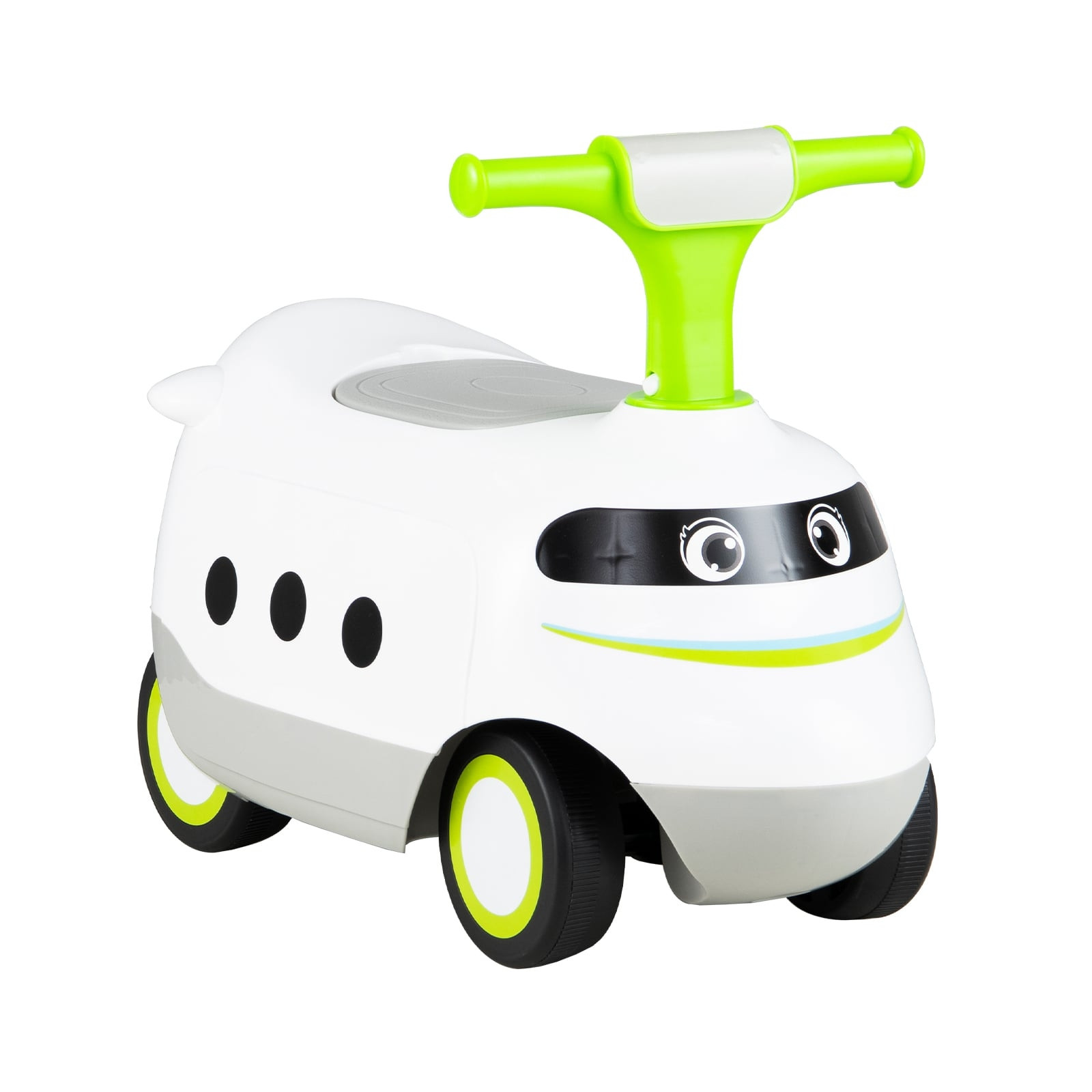 Auto per bambini con clacson e contenitore, verde