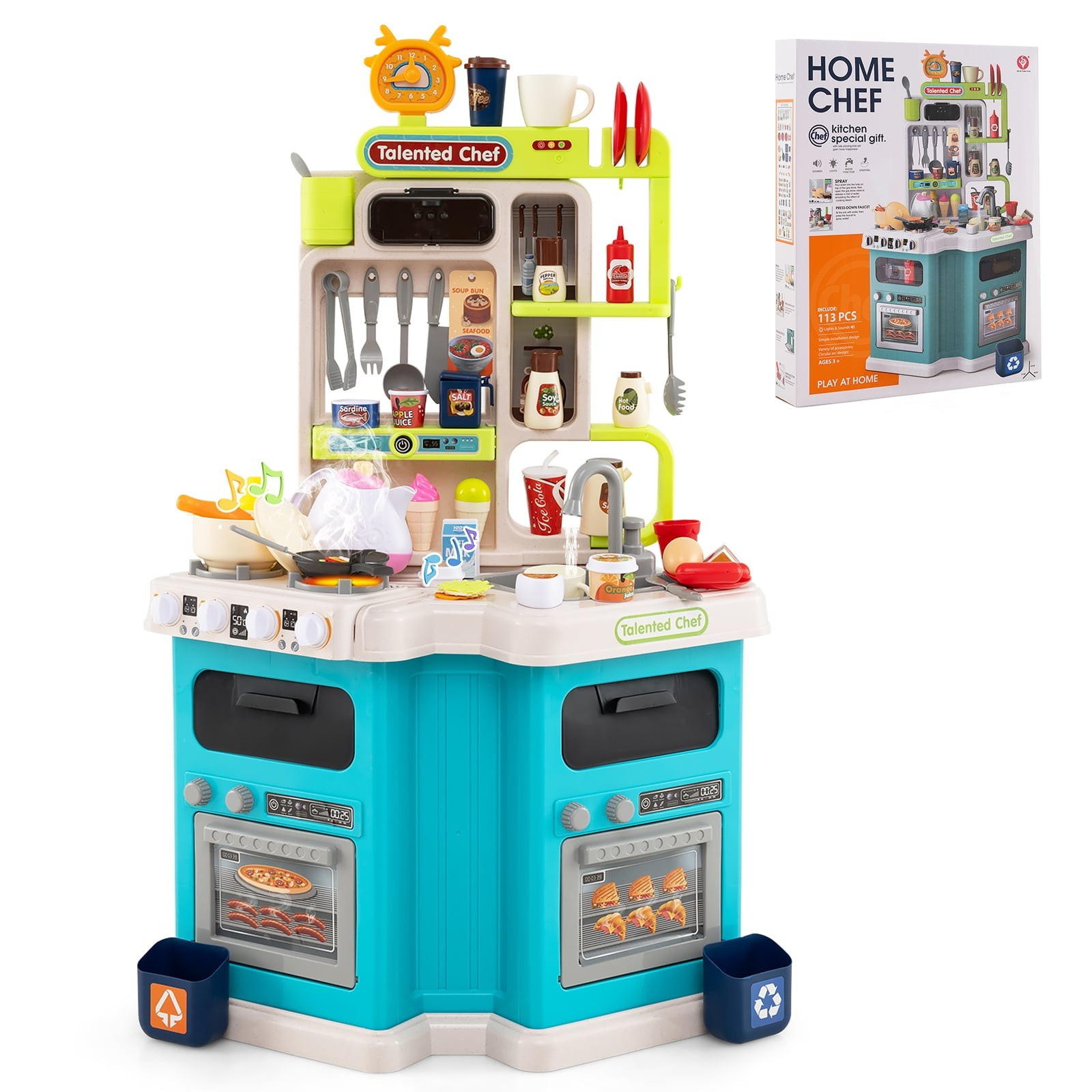 Cucina per bambini con luci e suoni, 75 pezzi