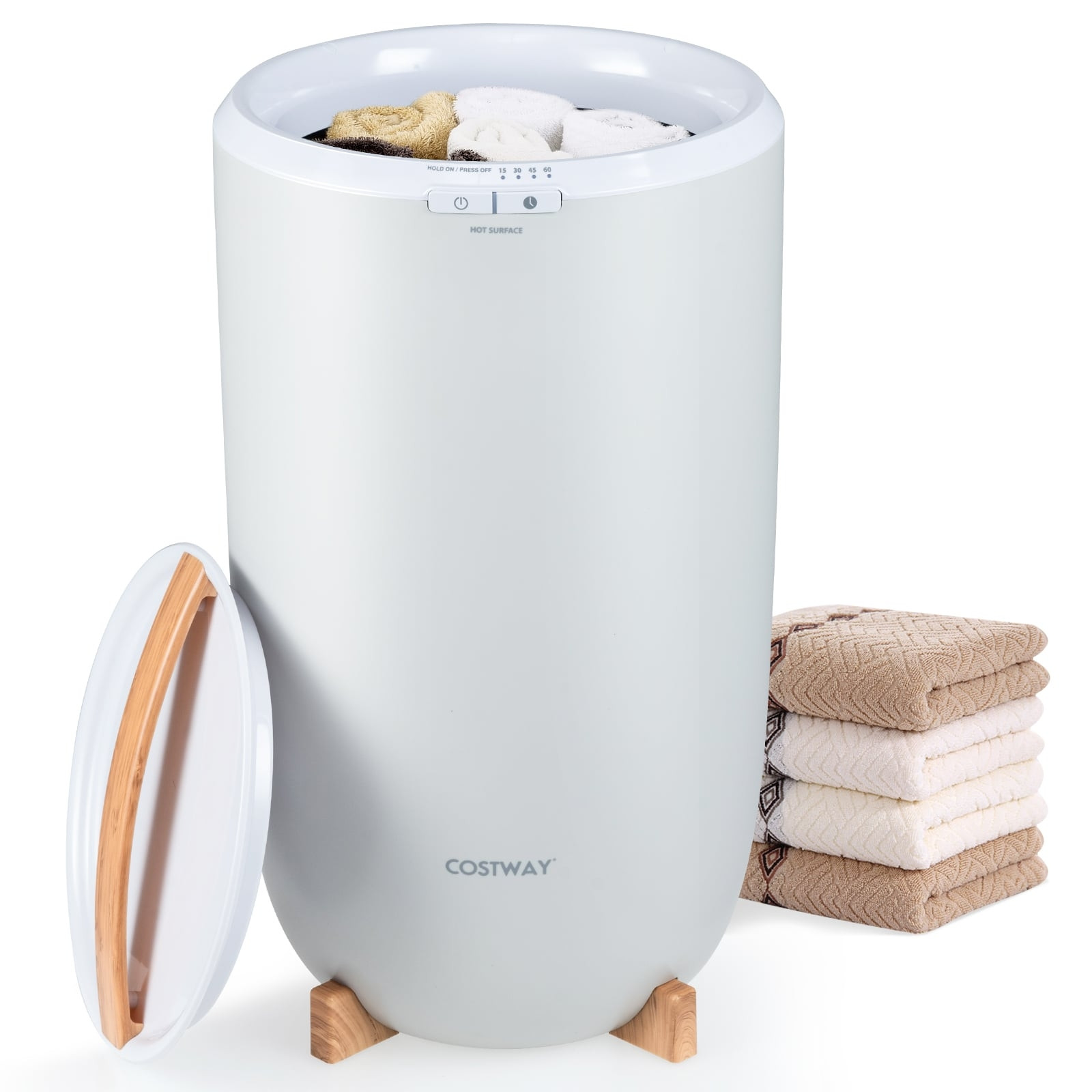 Scaldasalviette 20L con timer e spegnimento automatico, grigio