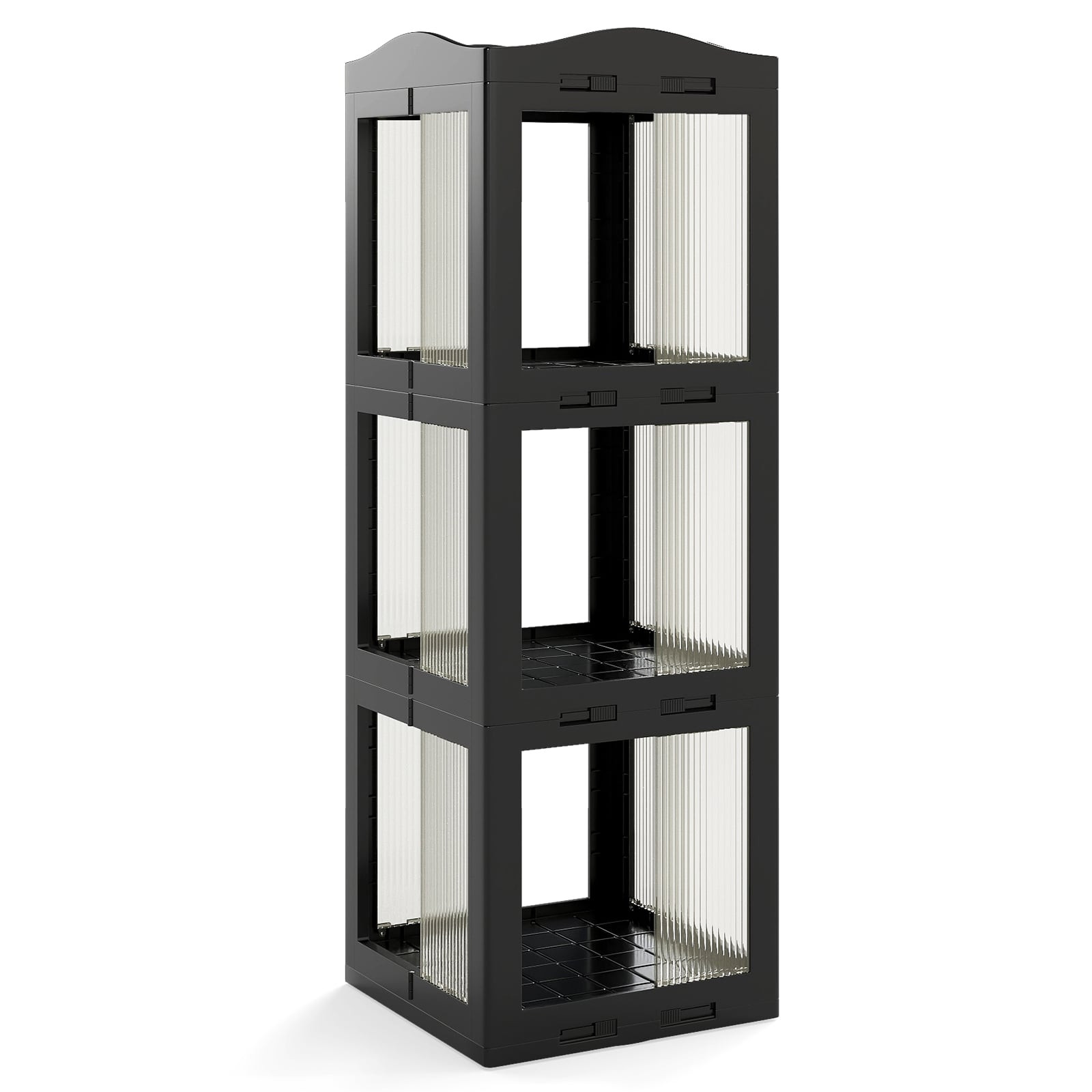 3-Tier Rotating Bookshelf, Space-Saving Corner Shelf