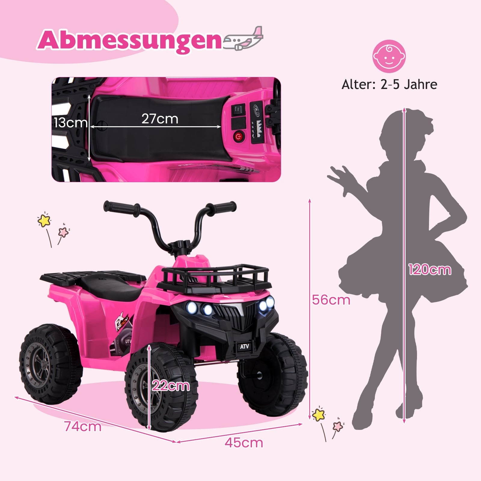 6V Kids Electric Quad with Forward & Reverse Function