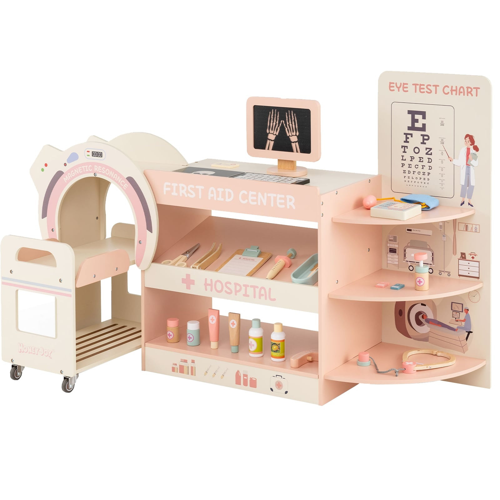 Set da gioco per bambini con dottore, tabella oculistica e scanner ...