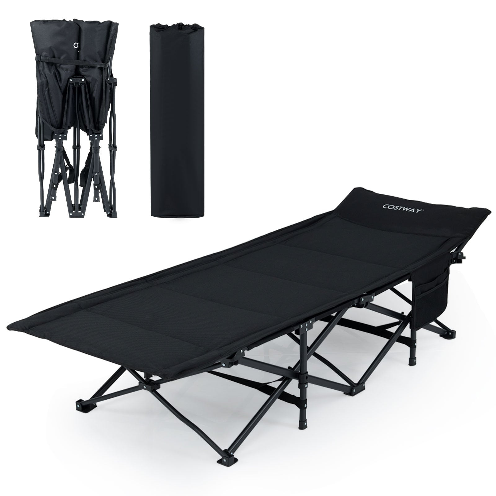 Folding Camping Bed for Adults with 10-Point Support System