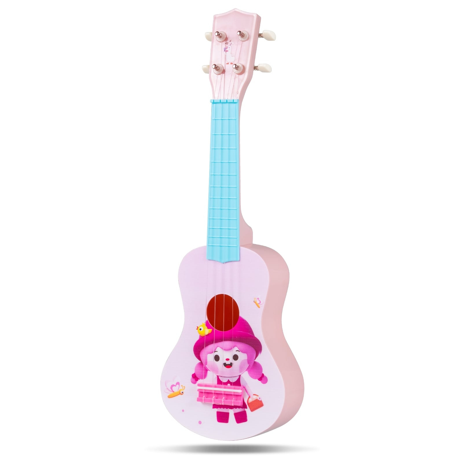 Ukulele rosa de 21 polegadas para crianças, cordas de nylon, ideal ...